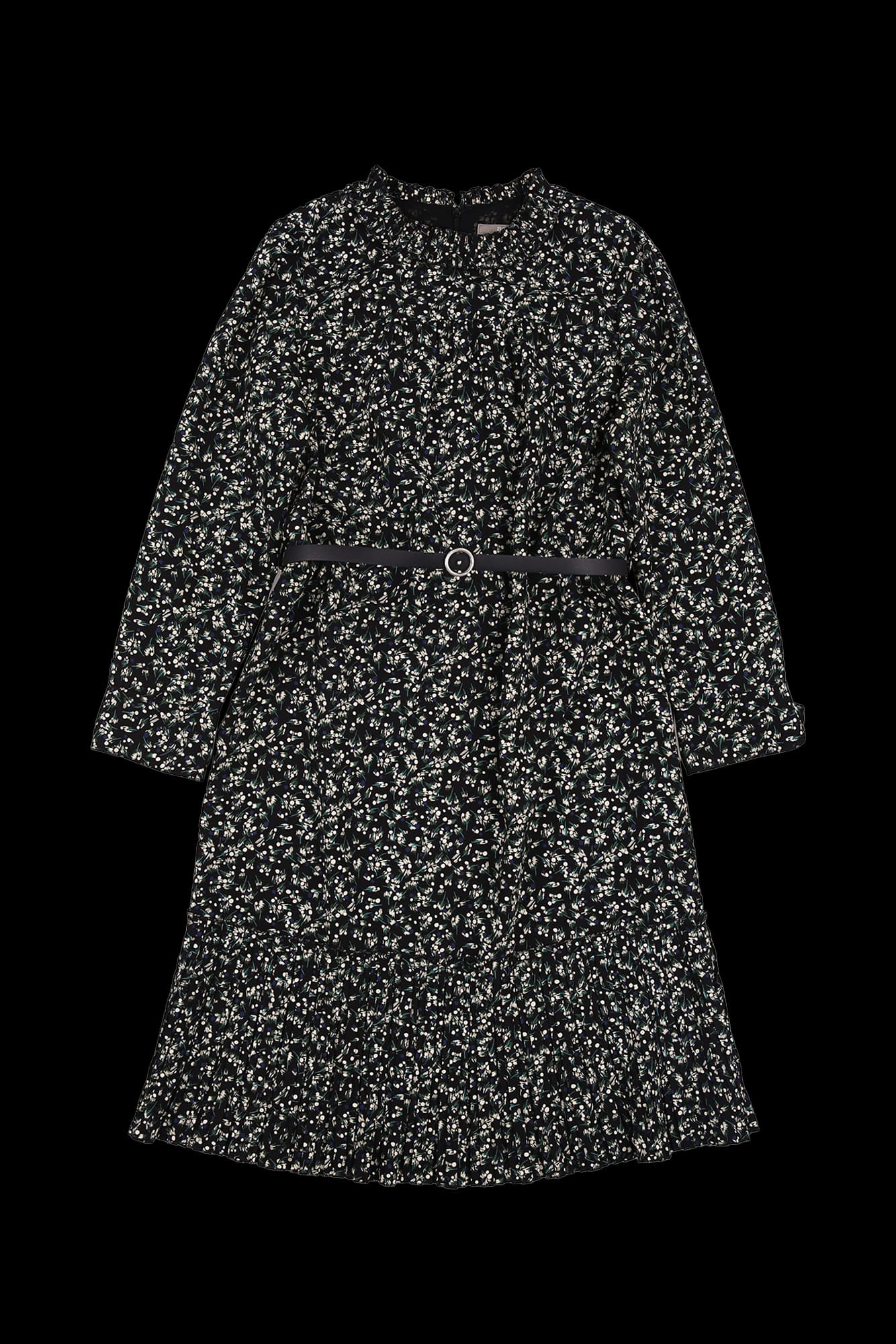 프린팅 플리츠 원피스