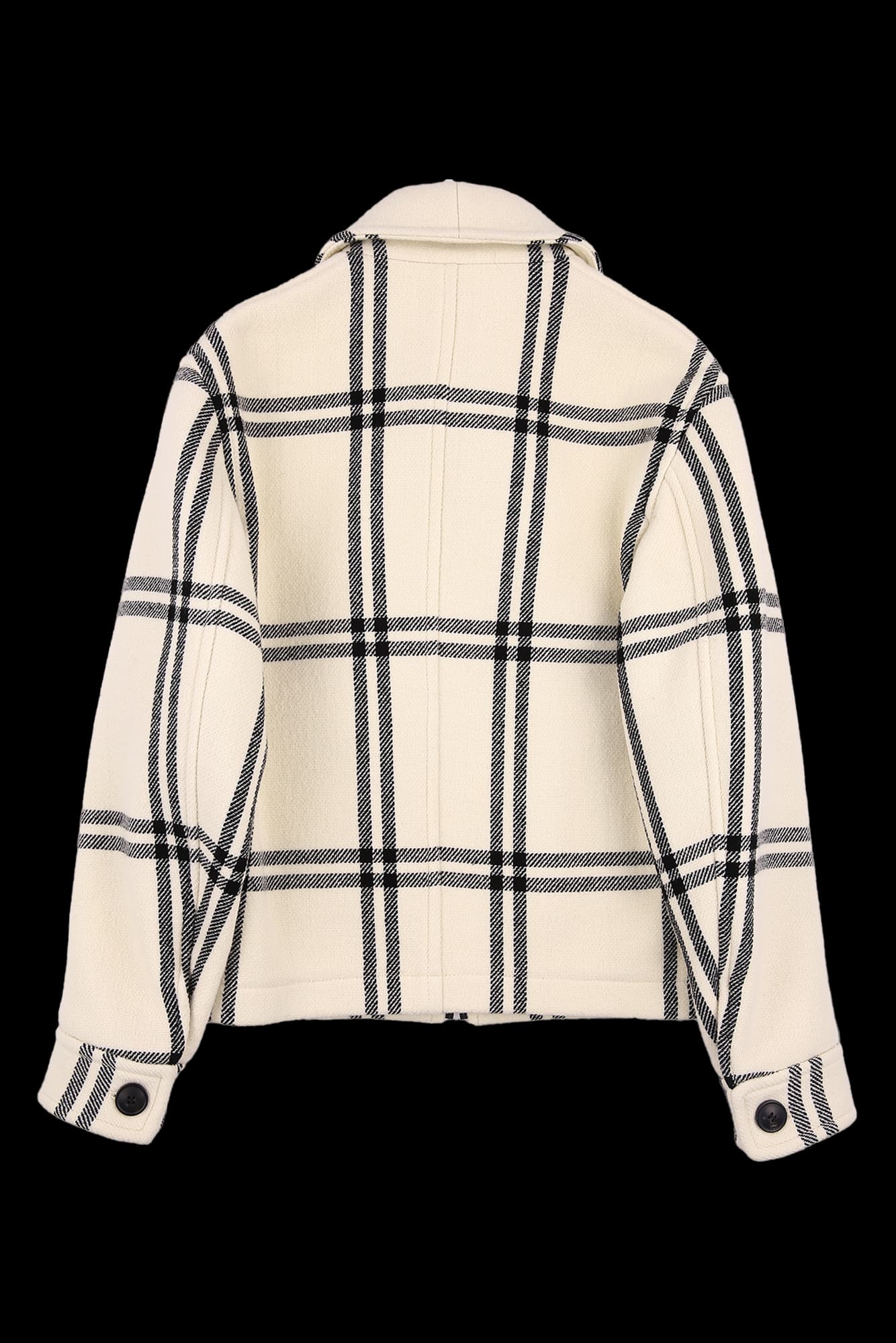 하프 체크 코트