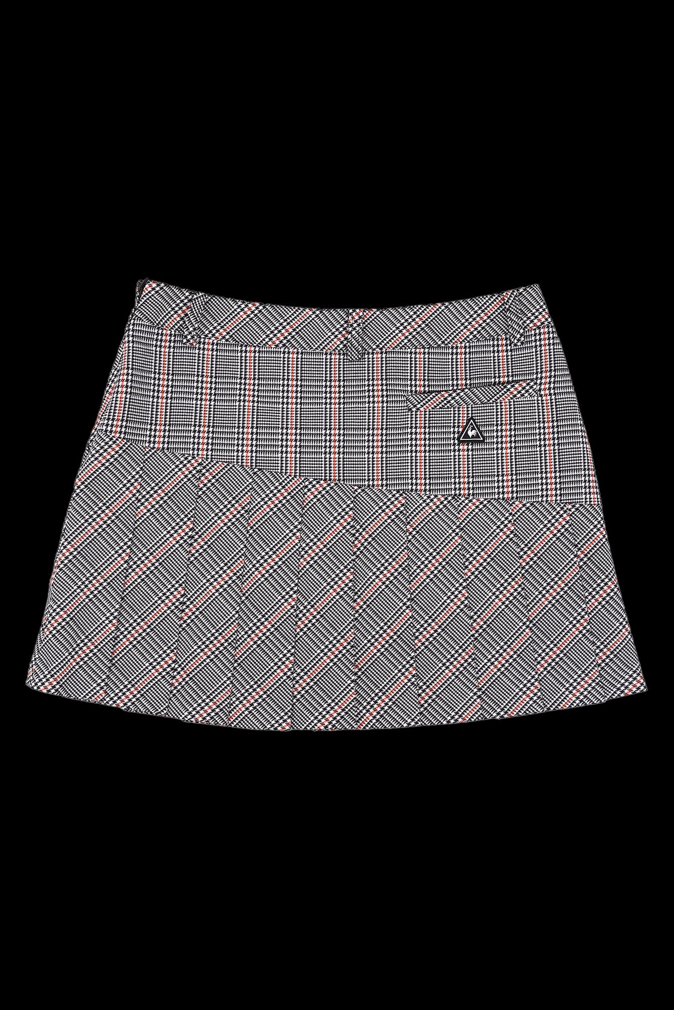 체크 플리츠 큐롯스커트