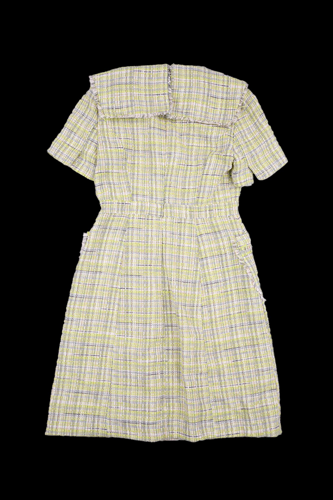 카라 트위드 원피스