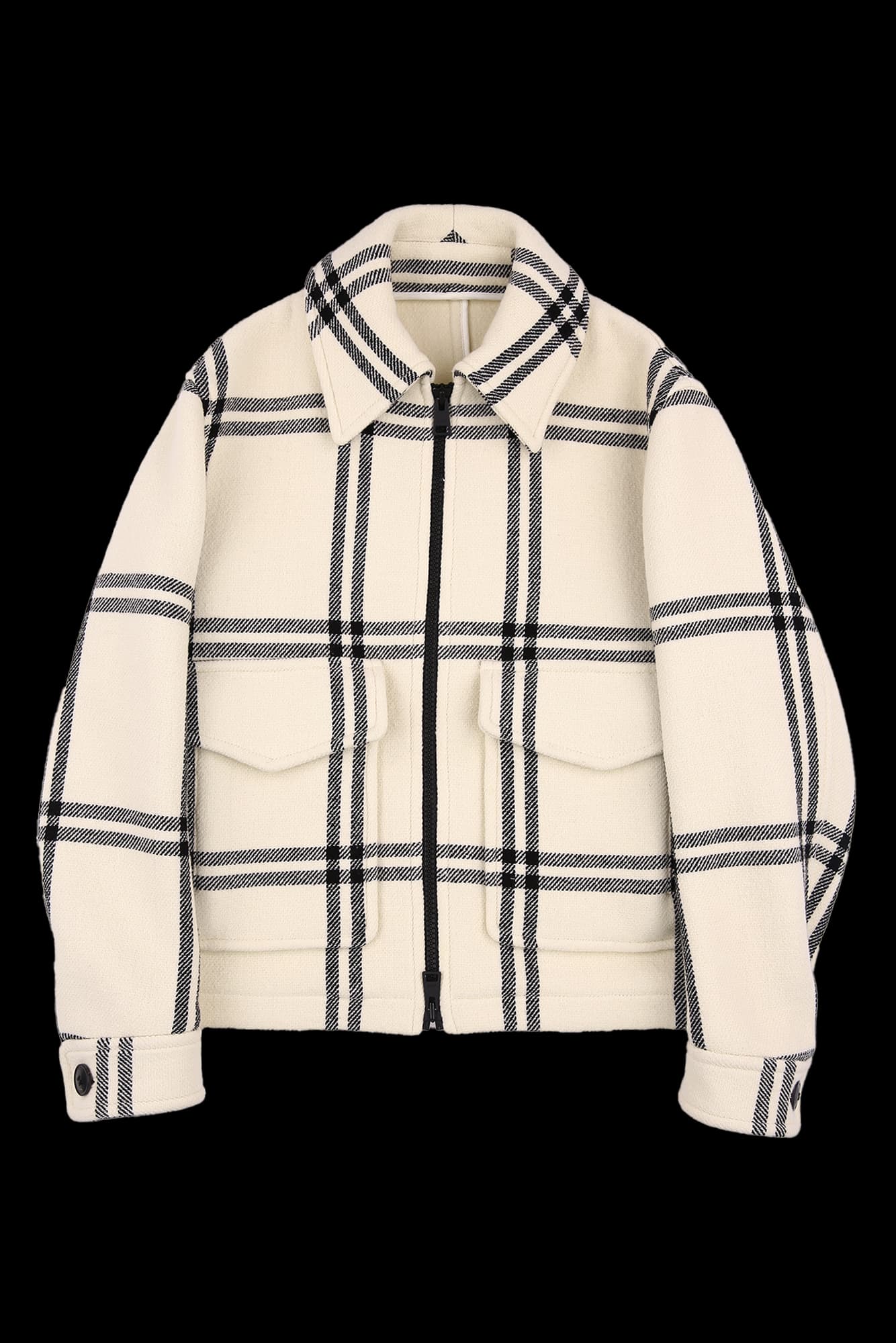 하프 체크 코트