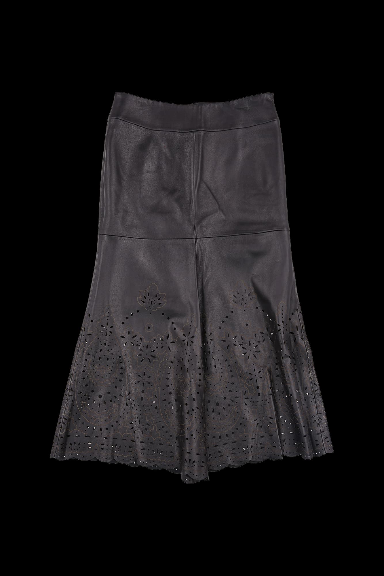 가죽 펀칭 스커트