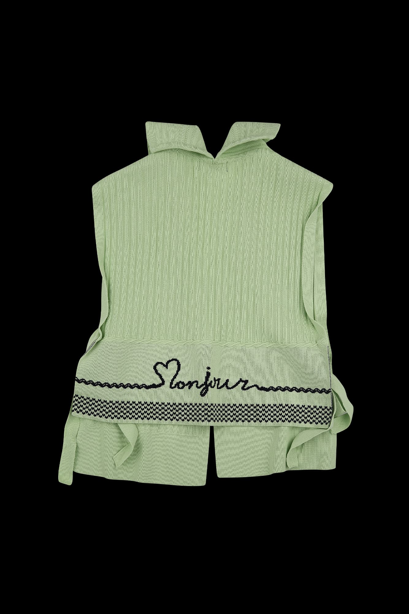 민소매 리본니트