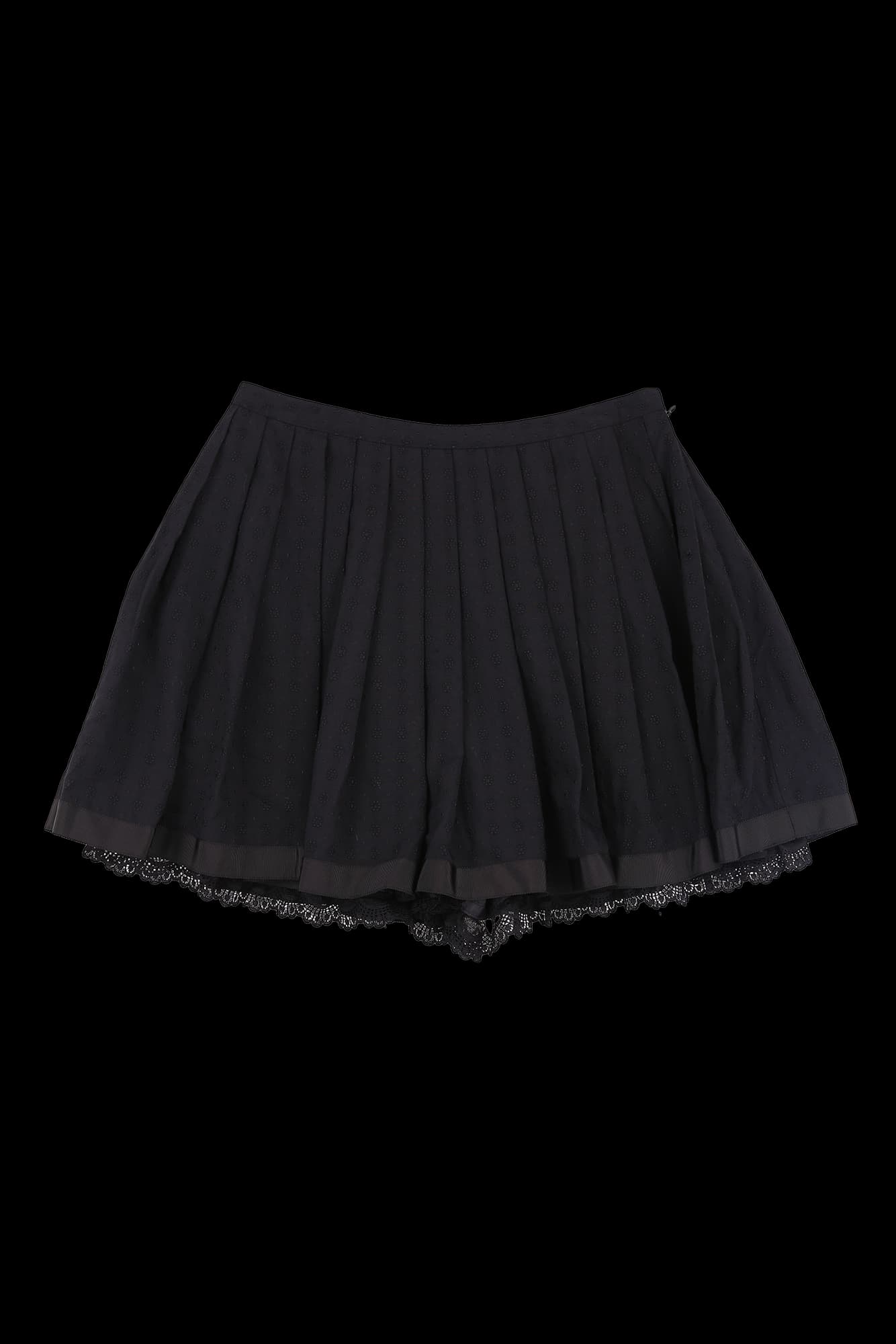 패턴 플리츠 스커트