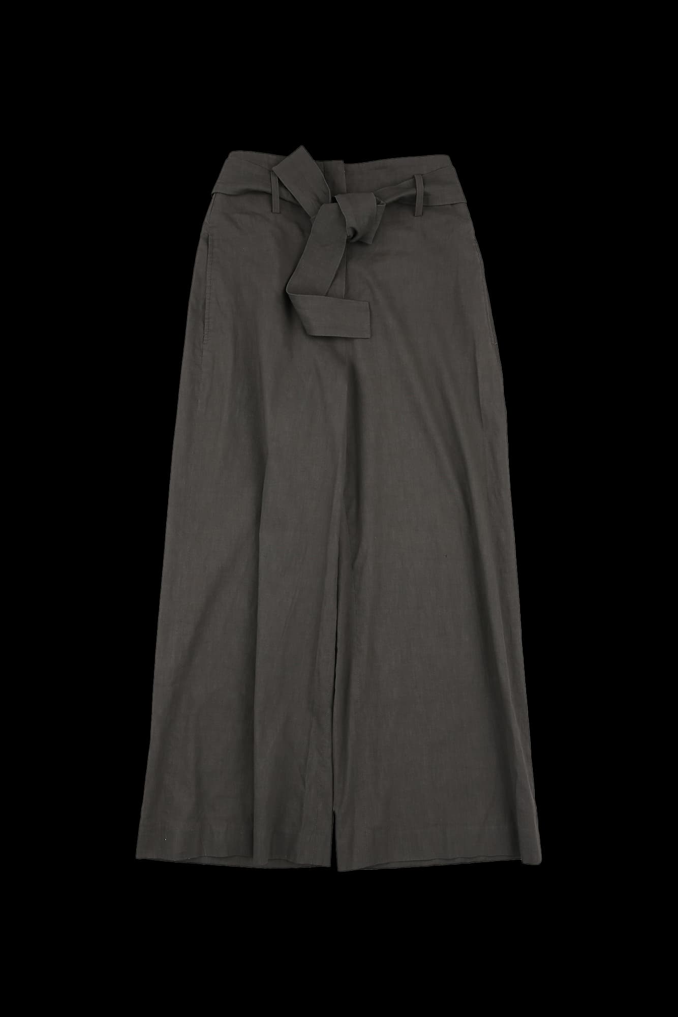 벨티드 린넨 팬츠