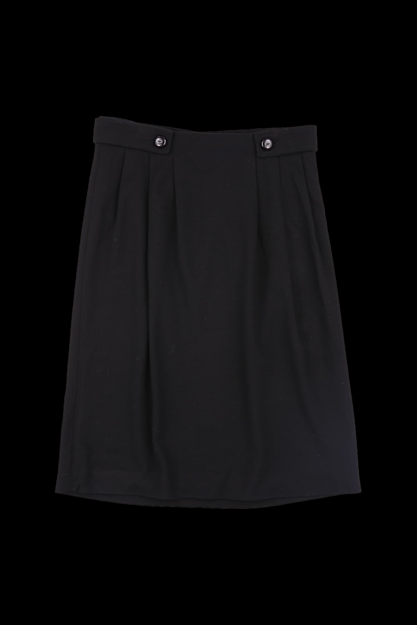 버튼 핀턱 스커트