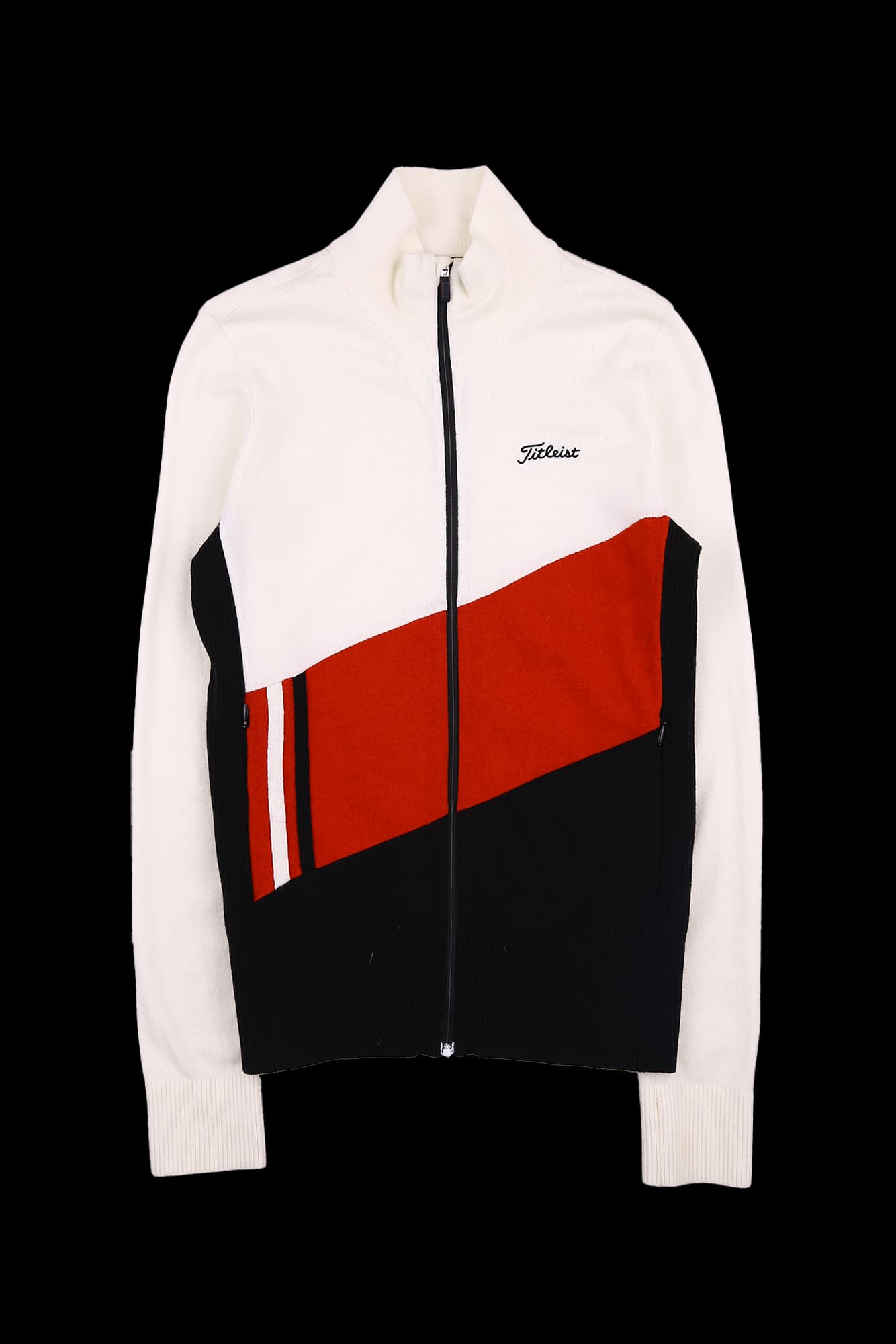 로고 배색 니트집업