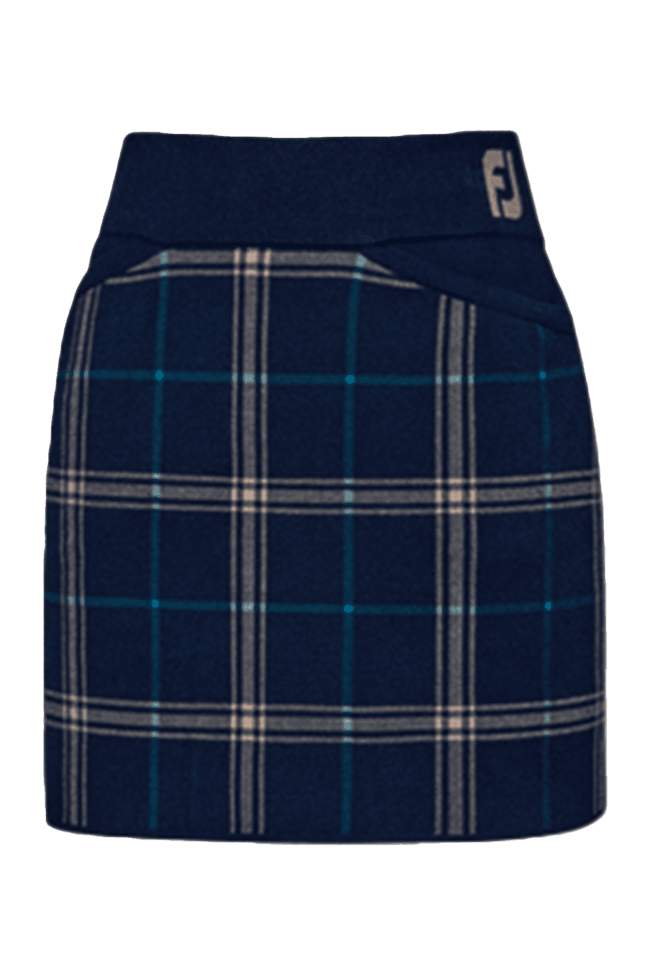 체크 니트 스커트 NAVY