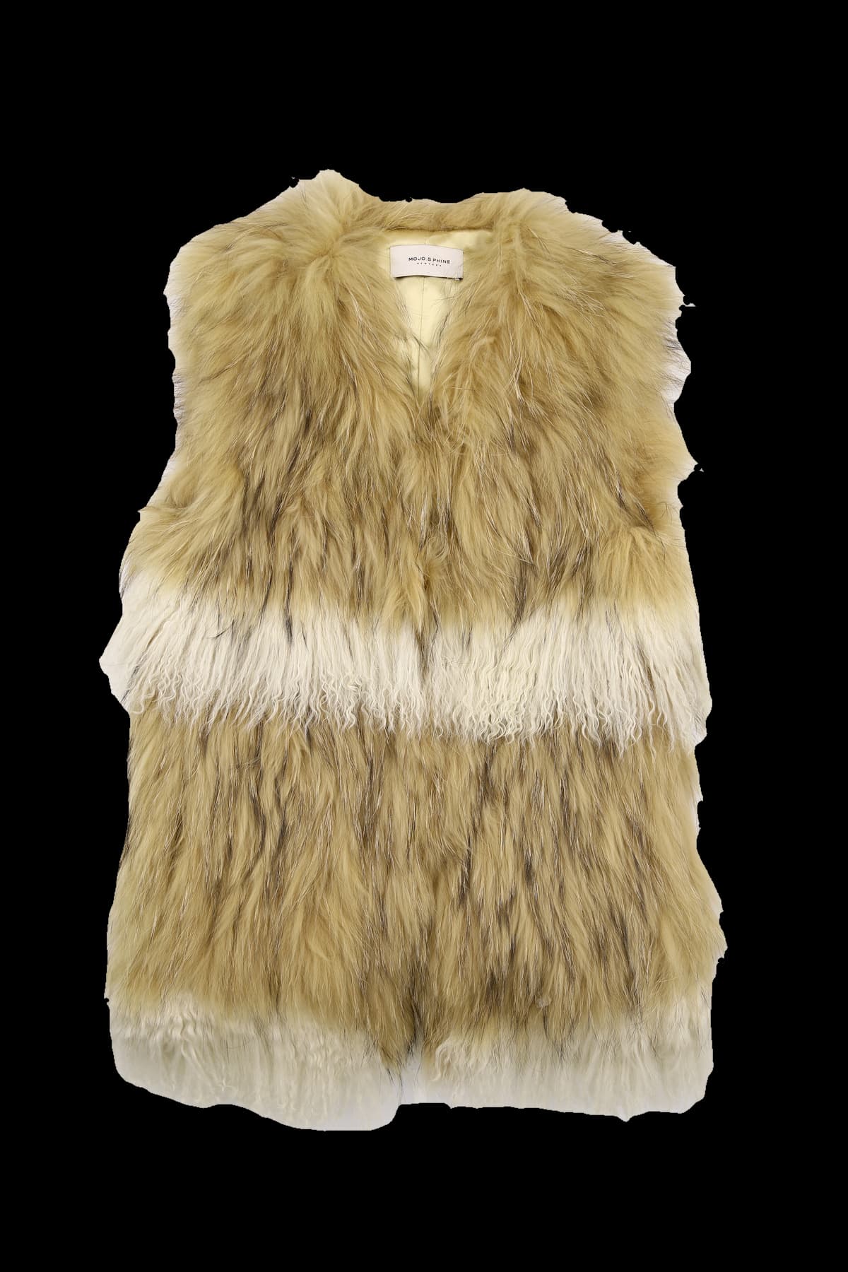 라쿤 퍼 베스트 자켓