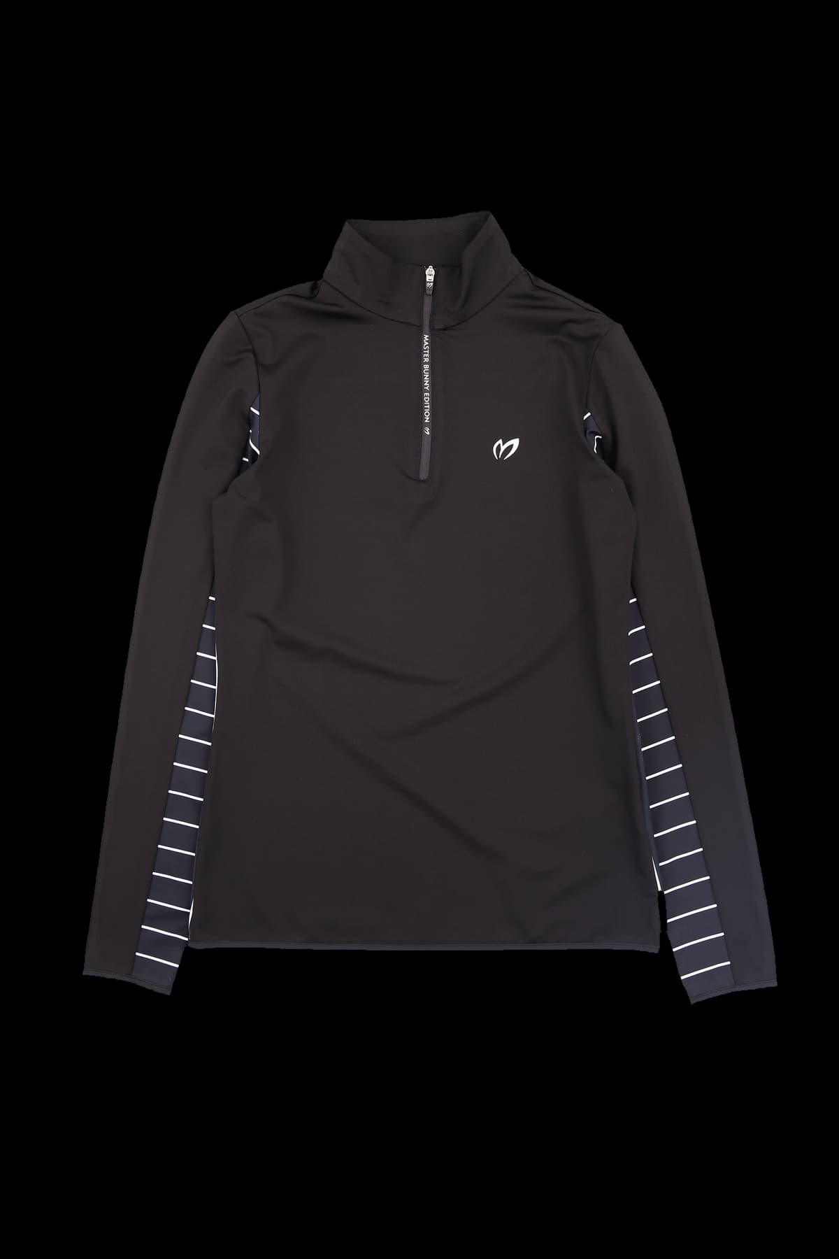 패턴 하프 집업 긴팔 티셔츠