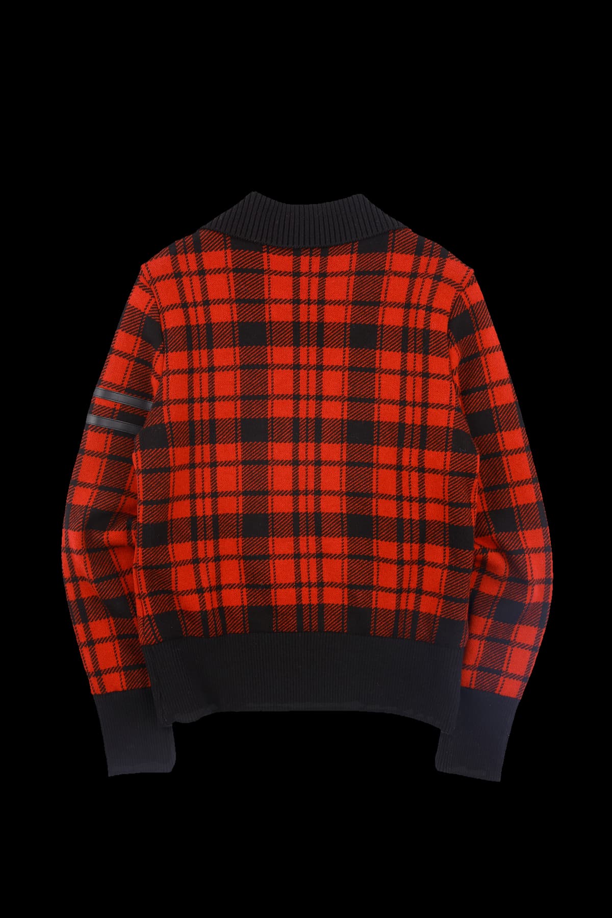 체크 니트 집업 가디건