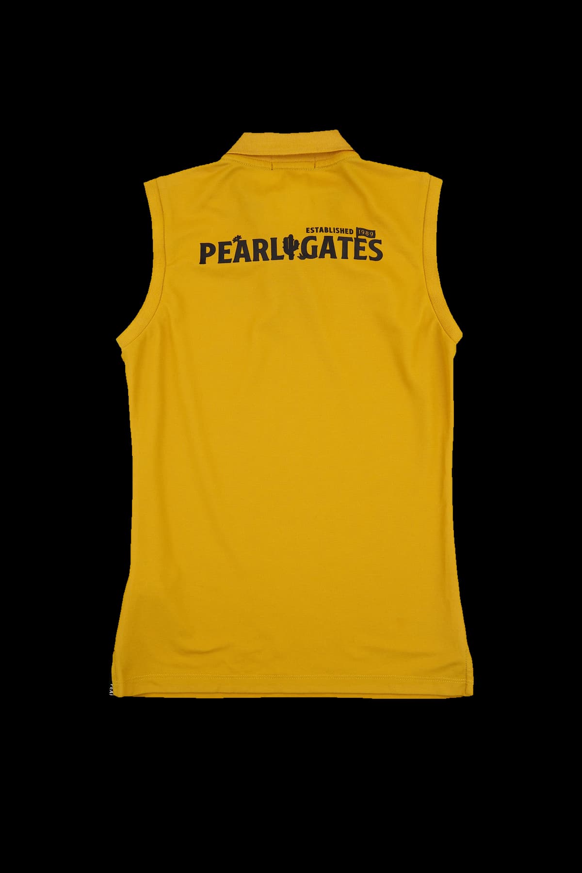 로고 프린팅 카라 슬리브리스 티셔츠