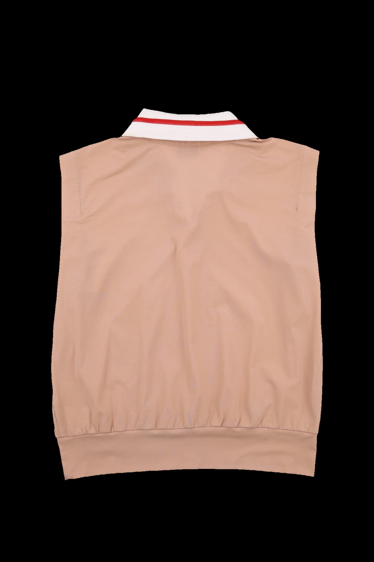 배색 카라 슬리브리스 티셔츠