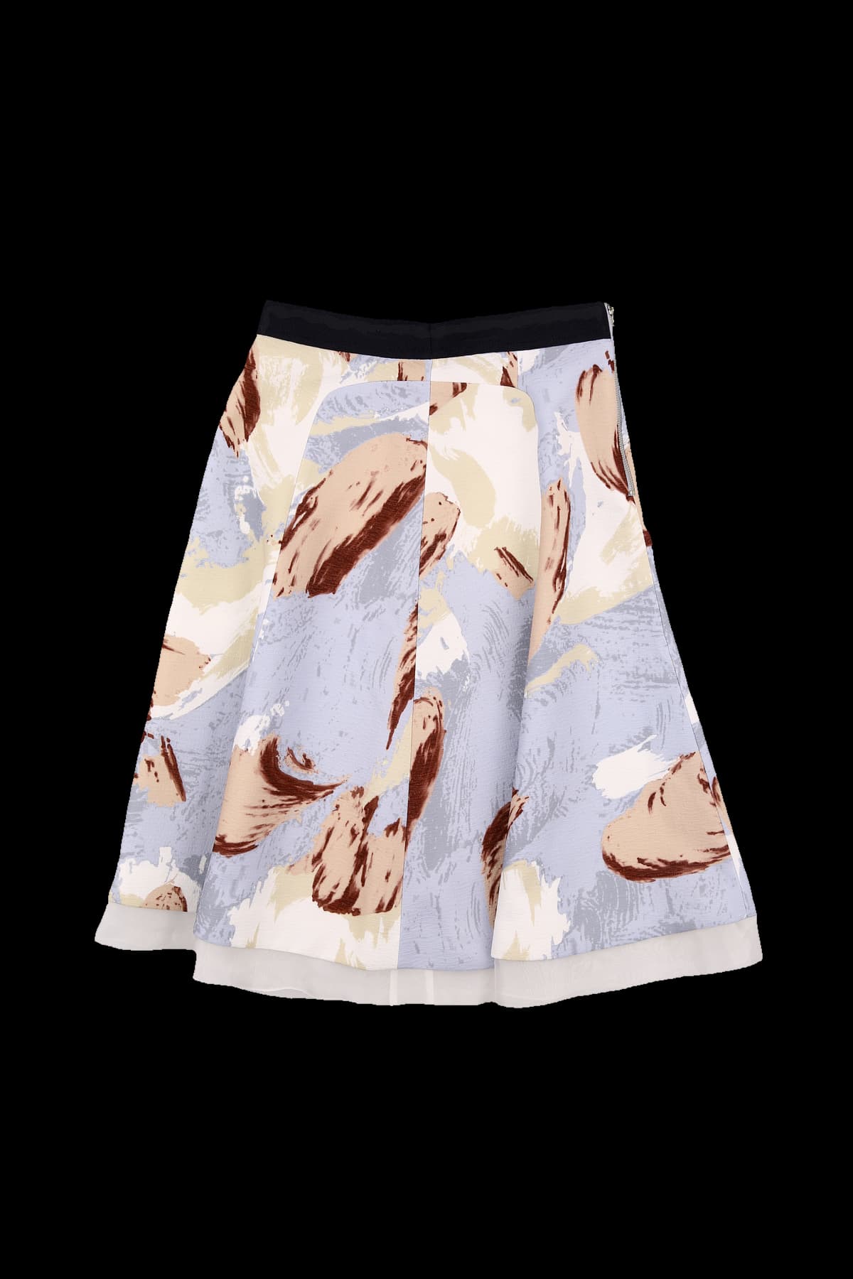 패턴 플레어 스커트