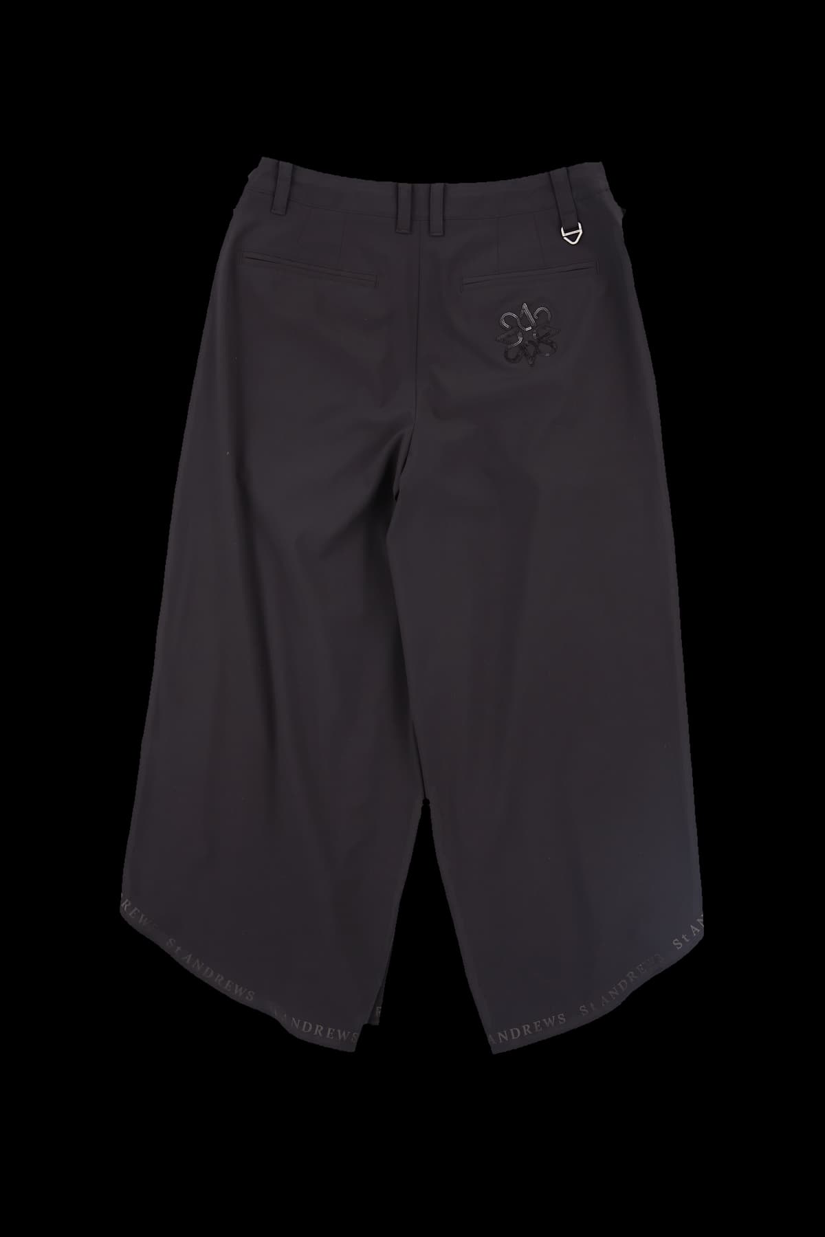 플리츠 와이드 9부 팬츠