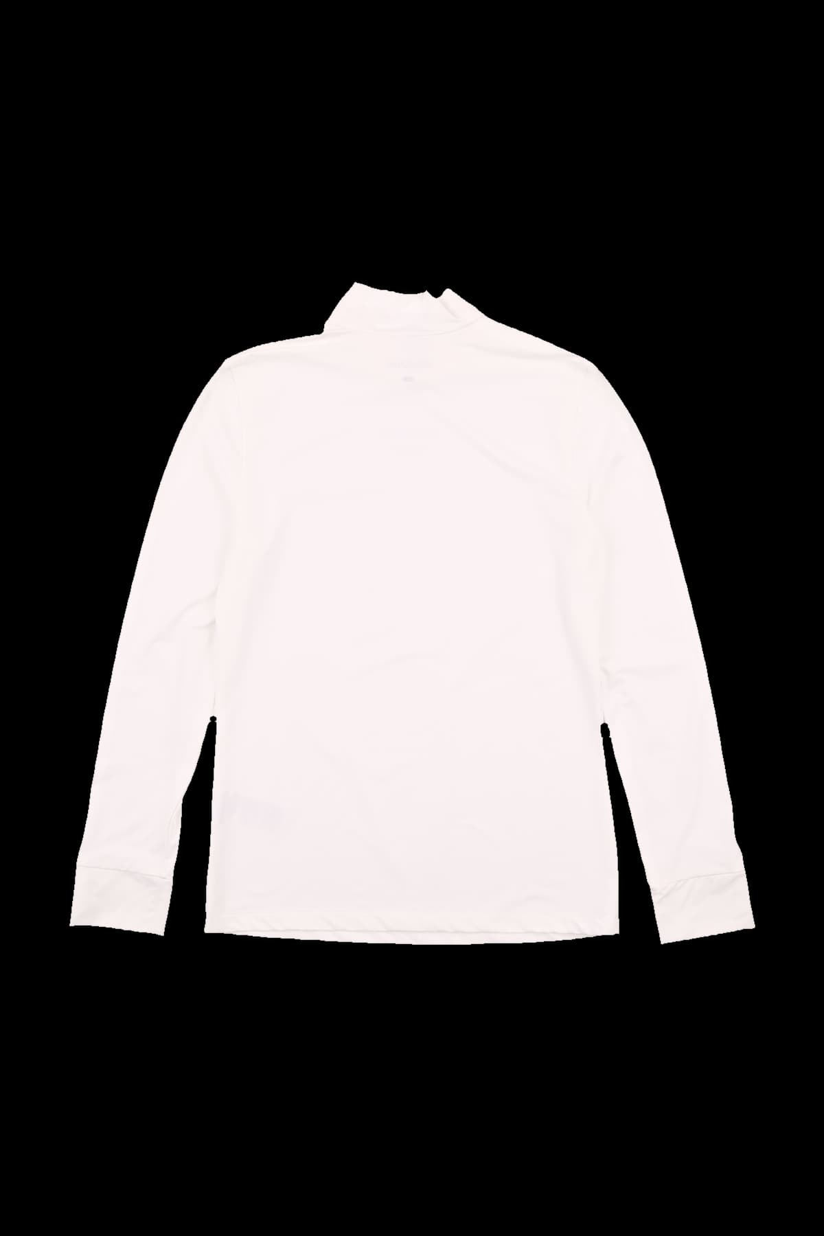 로고 프린팅 하프넥 긴팔 티셔츠