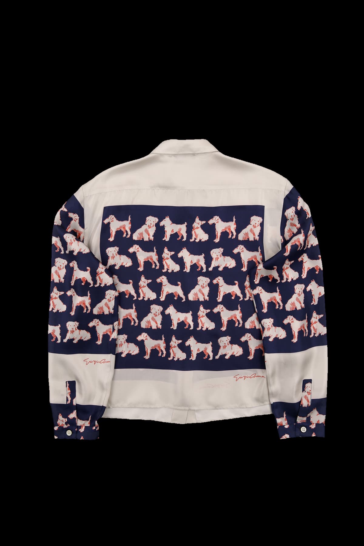 실크 패턴 블라우스