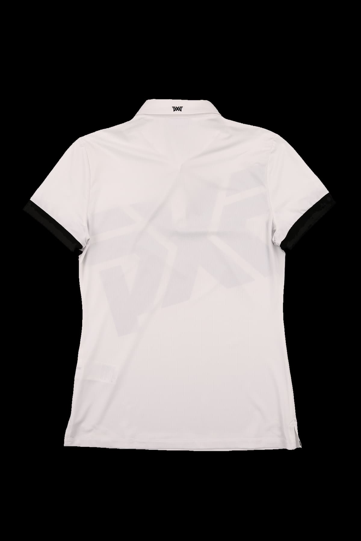 로고 배색 펀칭 카라 반팔 티셔츠