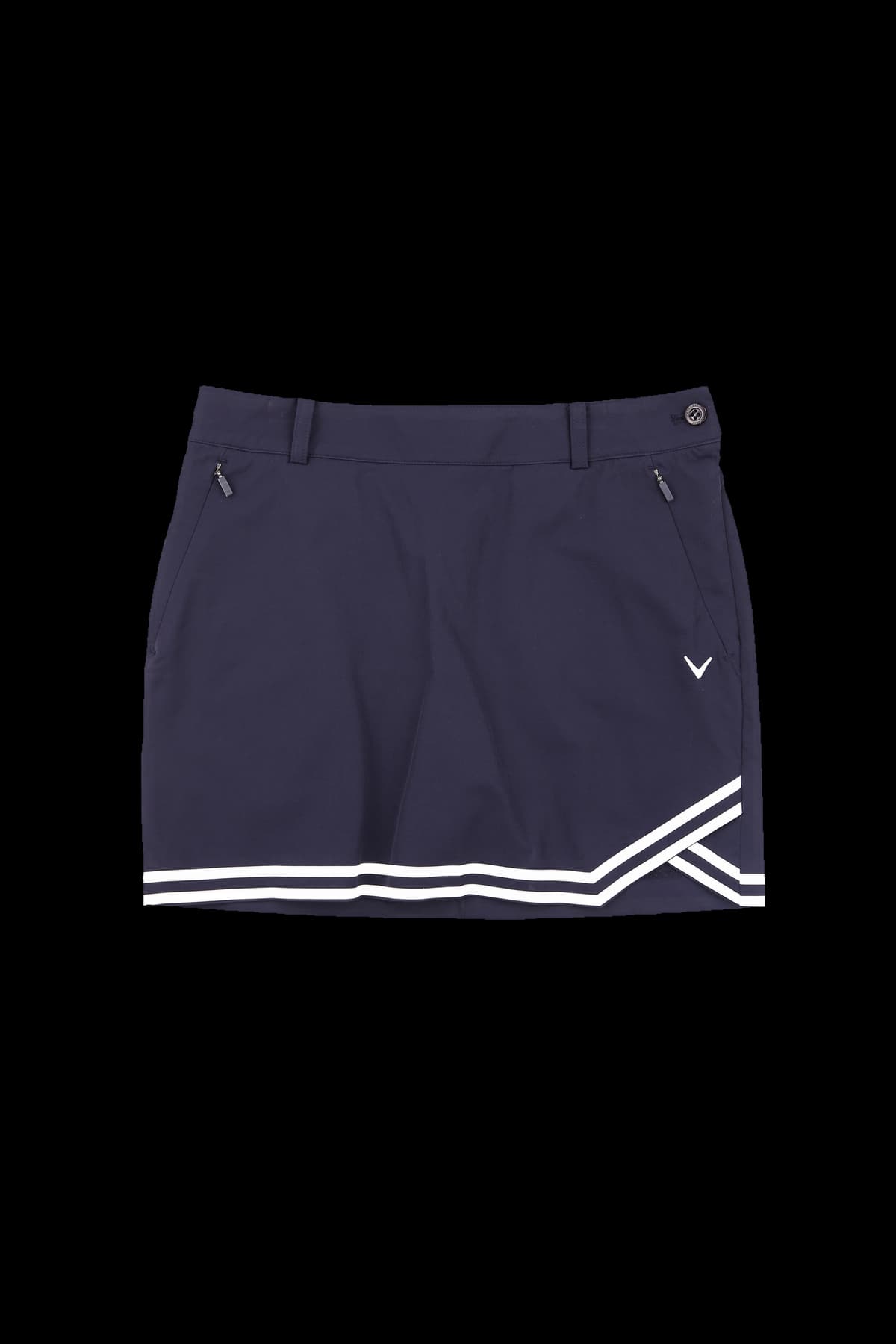 배색 라인 스커트