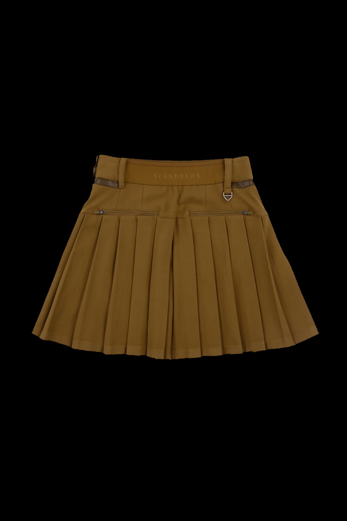 레더 라인 플리츠 스커트