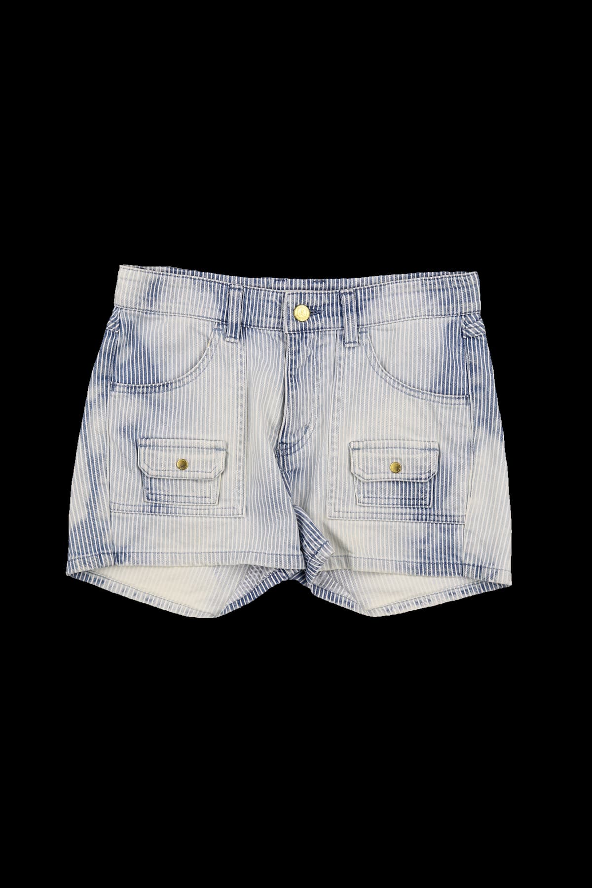 스트라이프 인디고 숏 팬츠