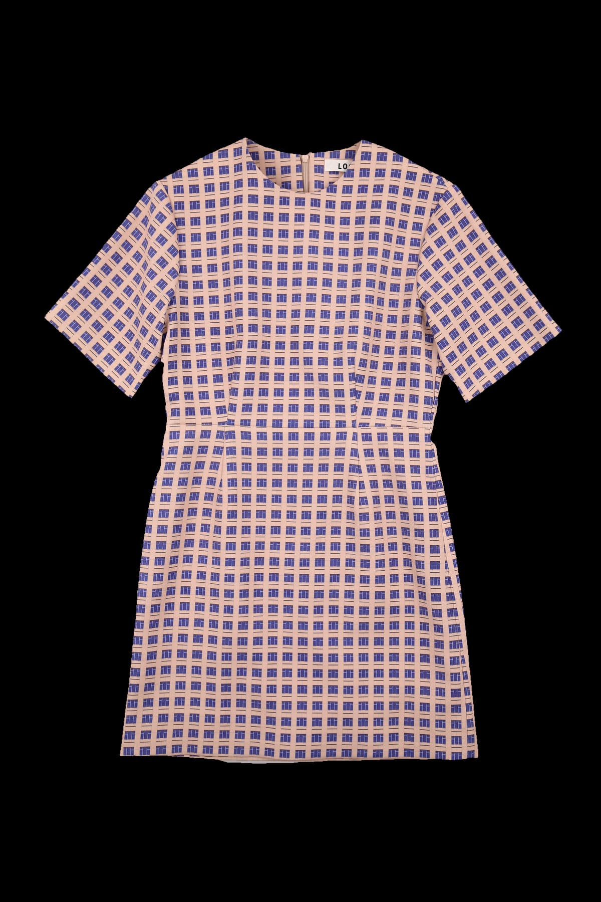 패턴 반팔 원피스