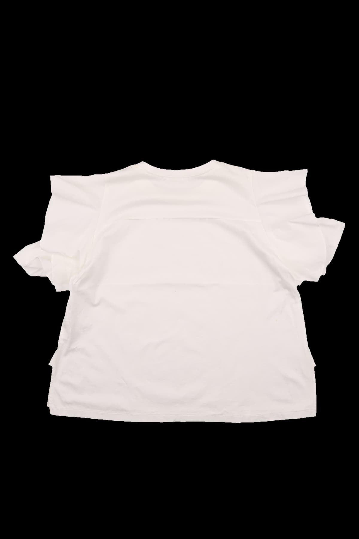 소매 프릴 반팔 티셔츠