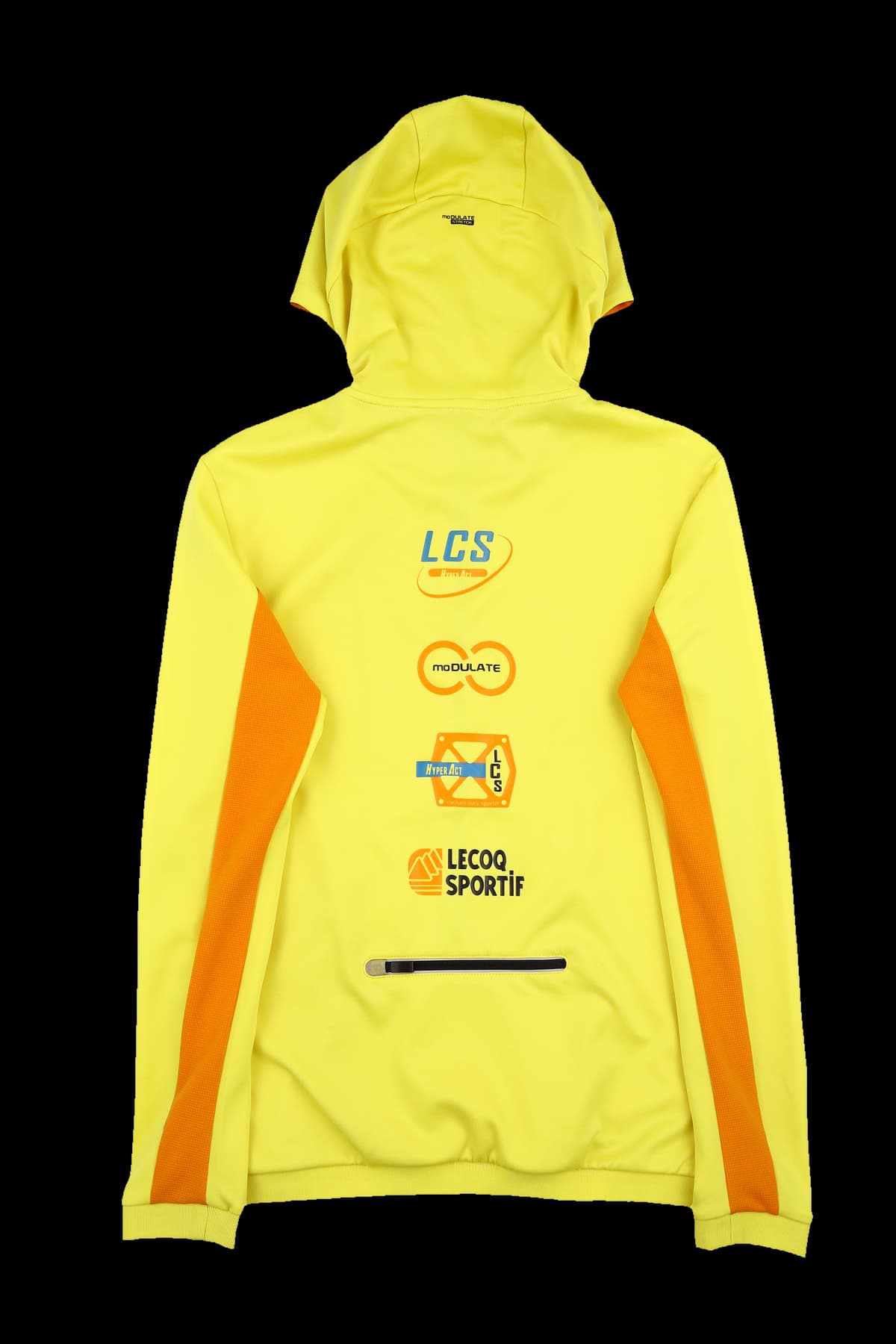 로고 배색 라인 후드 집업 점퍼