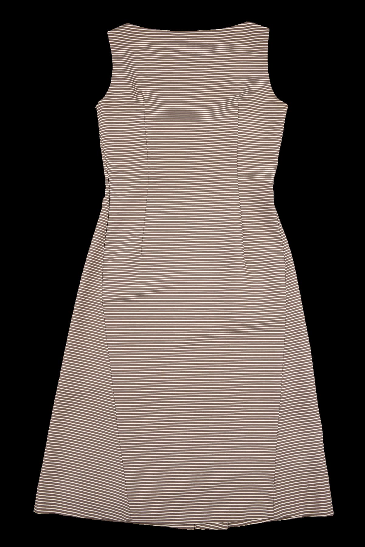 스트라이프 랩 슬리브리스 원피스