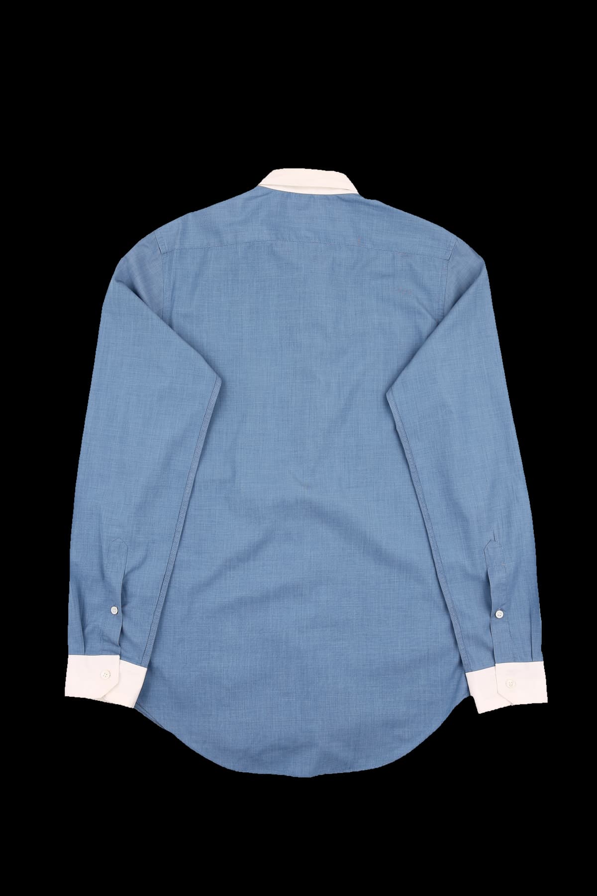 카라 배색 긴팔 셔츠