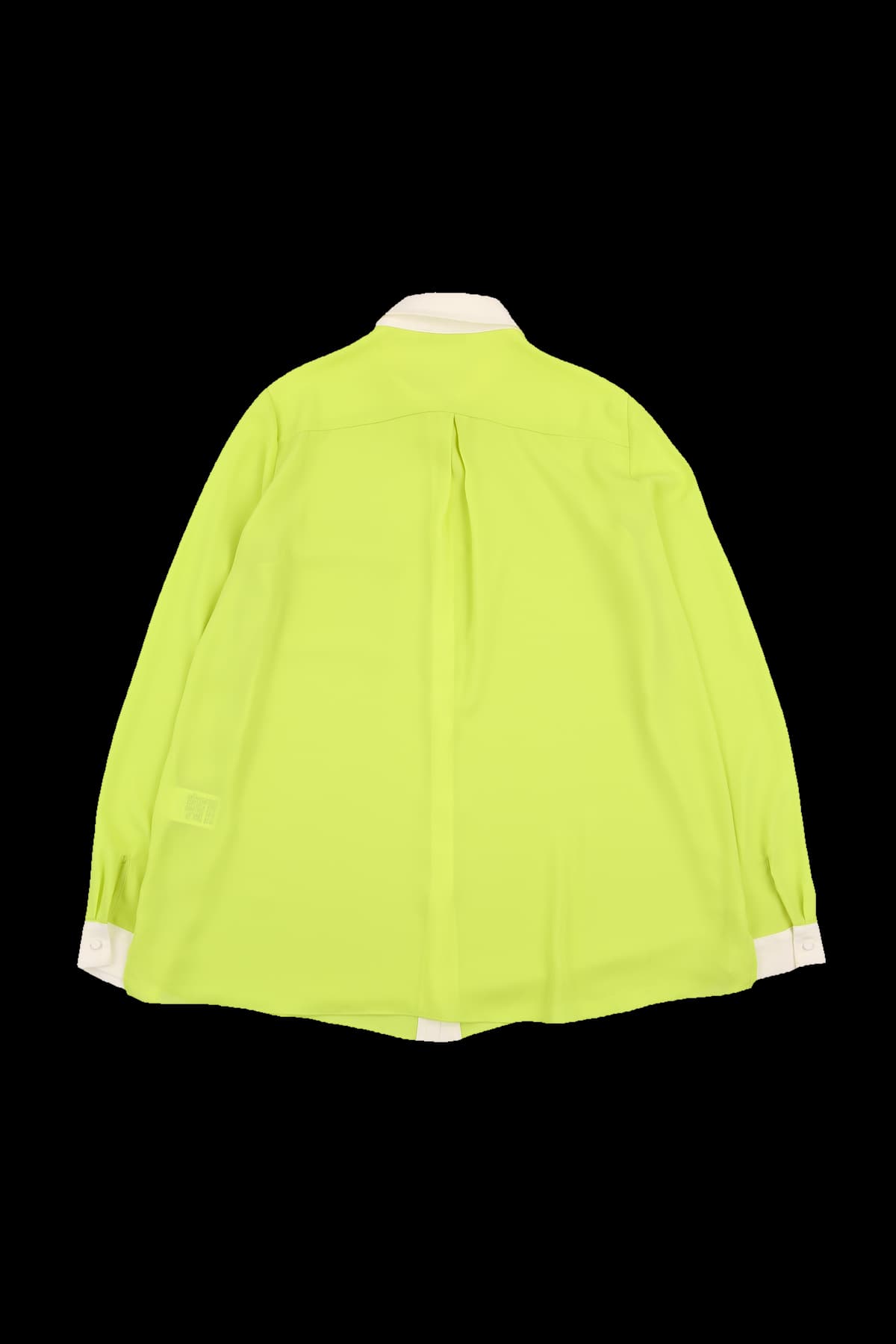 배색 카라 블라우스