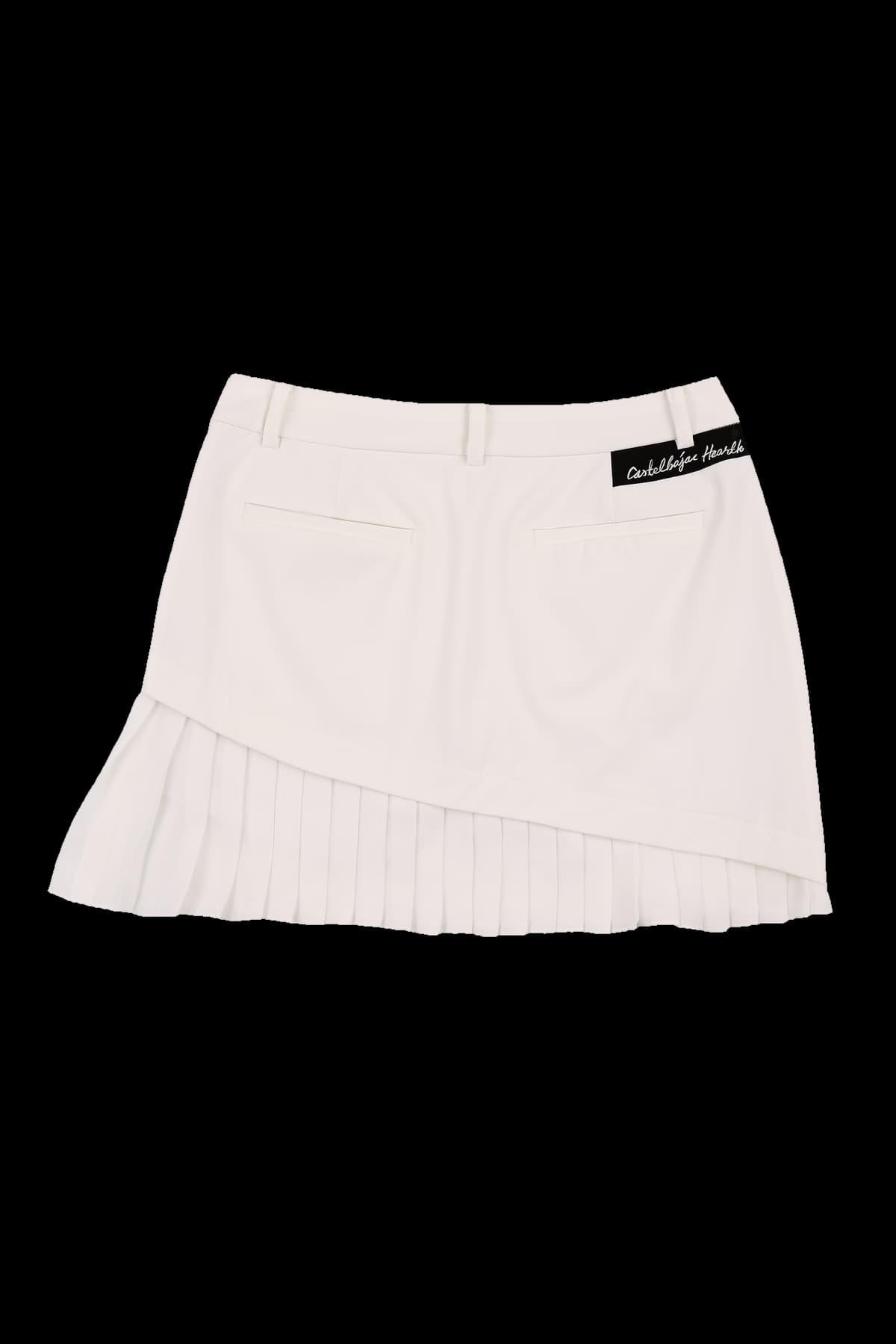 플리츠 사선 스커트