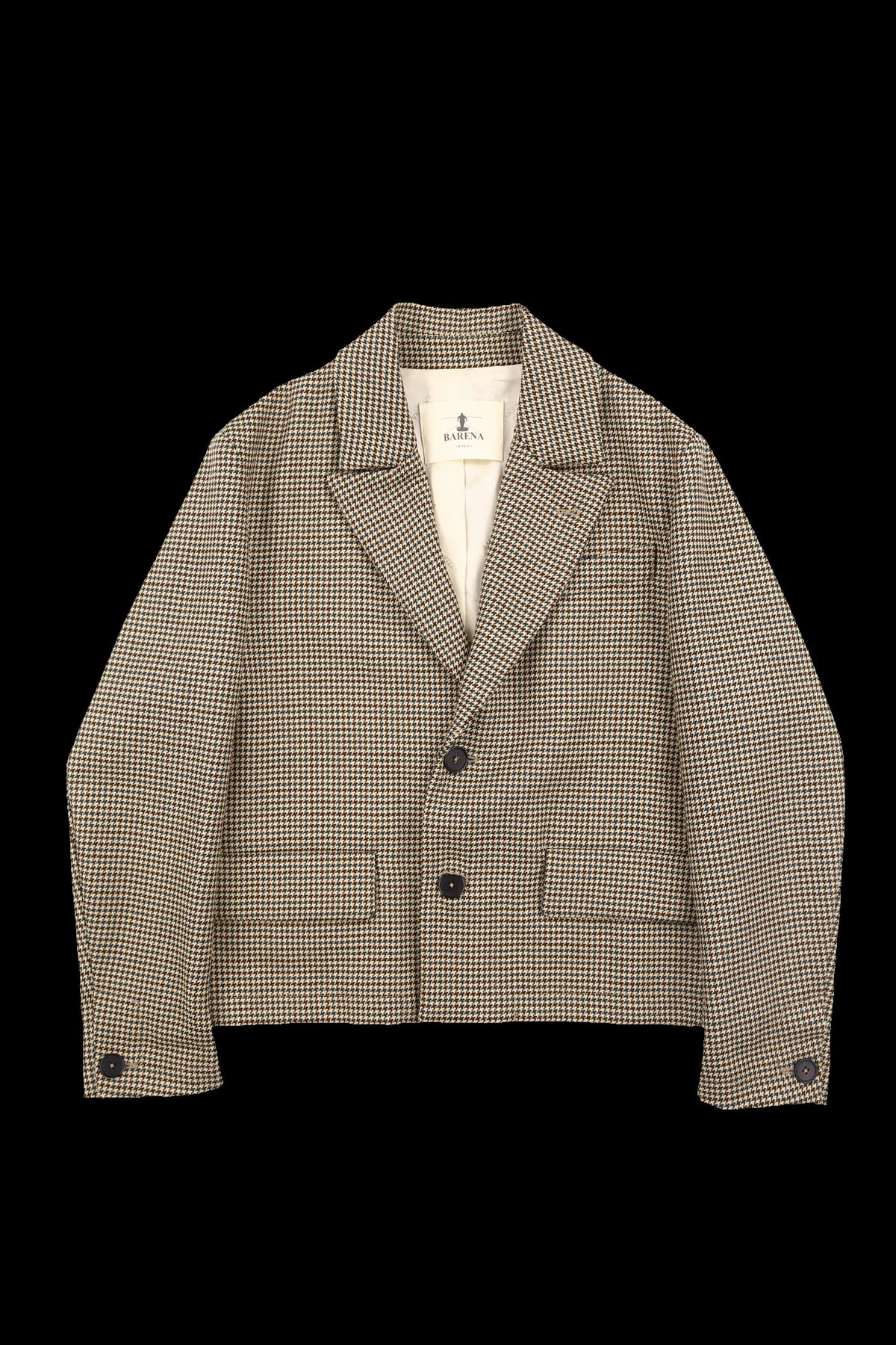 하운드 체크 카라 자켓