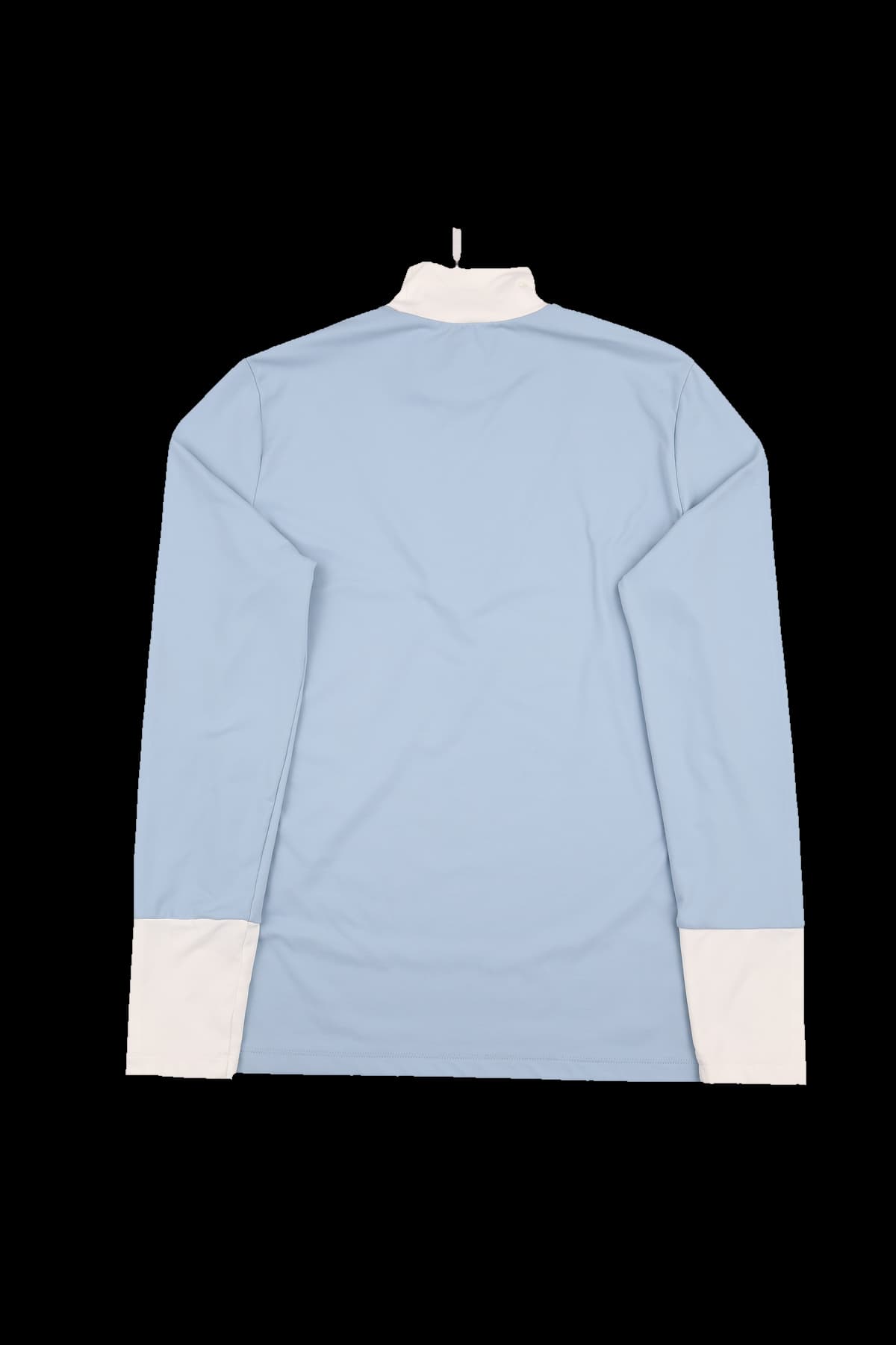 배색 하프넥 긴팔 티셔츠