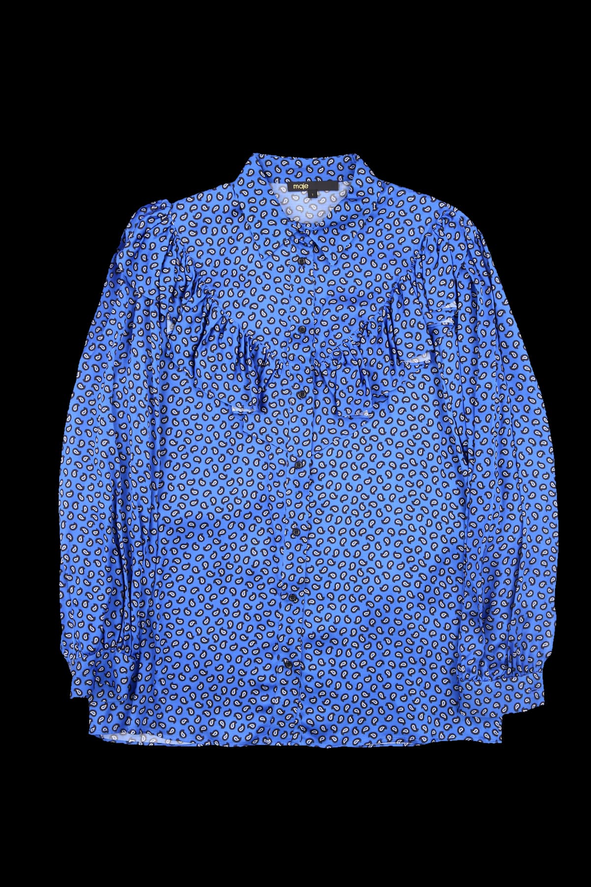 페이즐리 프릴 블라우스