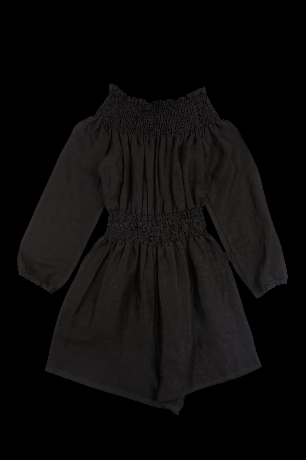 허리 밴딩 점프수트