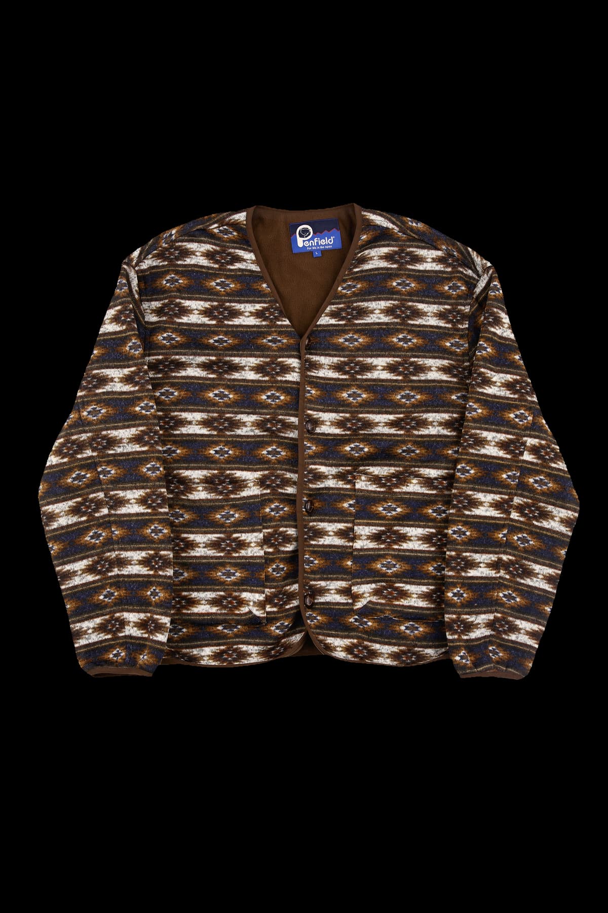 패턴 폴리스 가디건