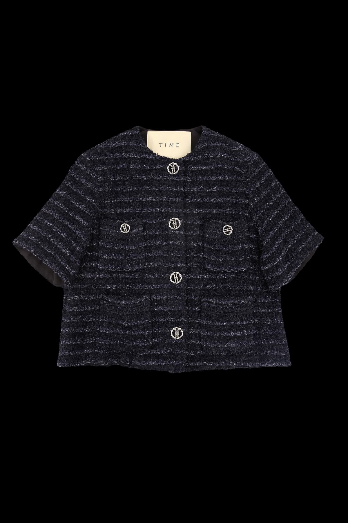 반팔 트위드 자켓