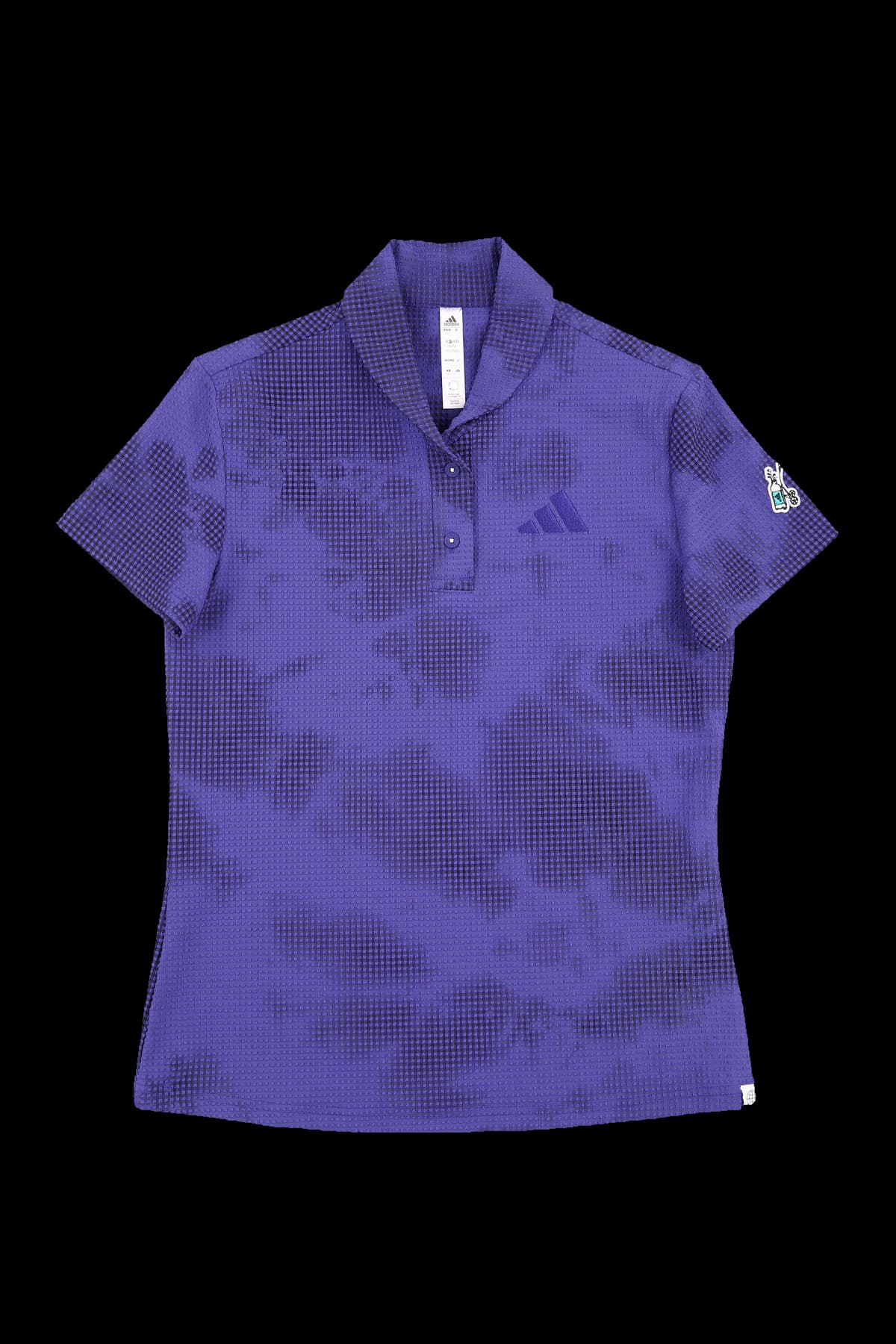 와플 소재 반팔 카라티