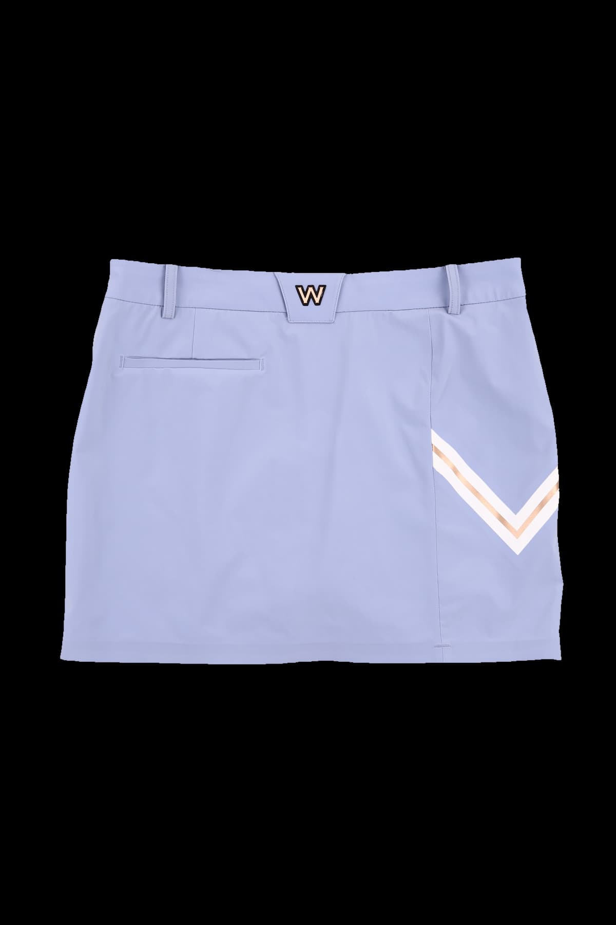 사선 배색 스커트