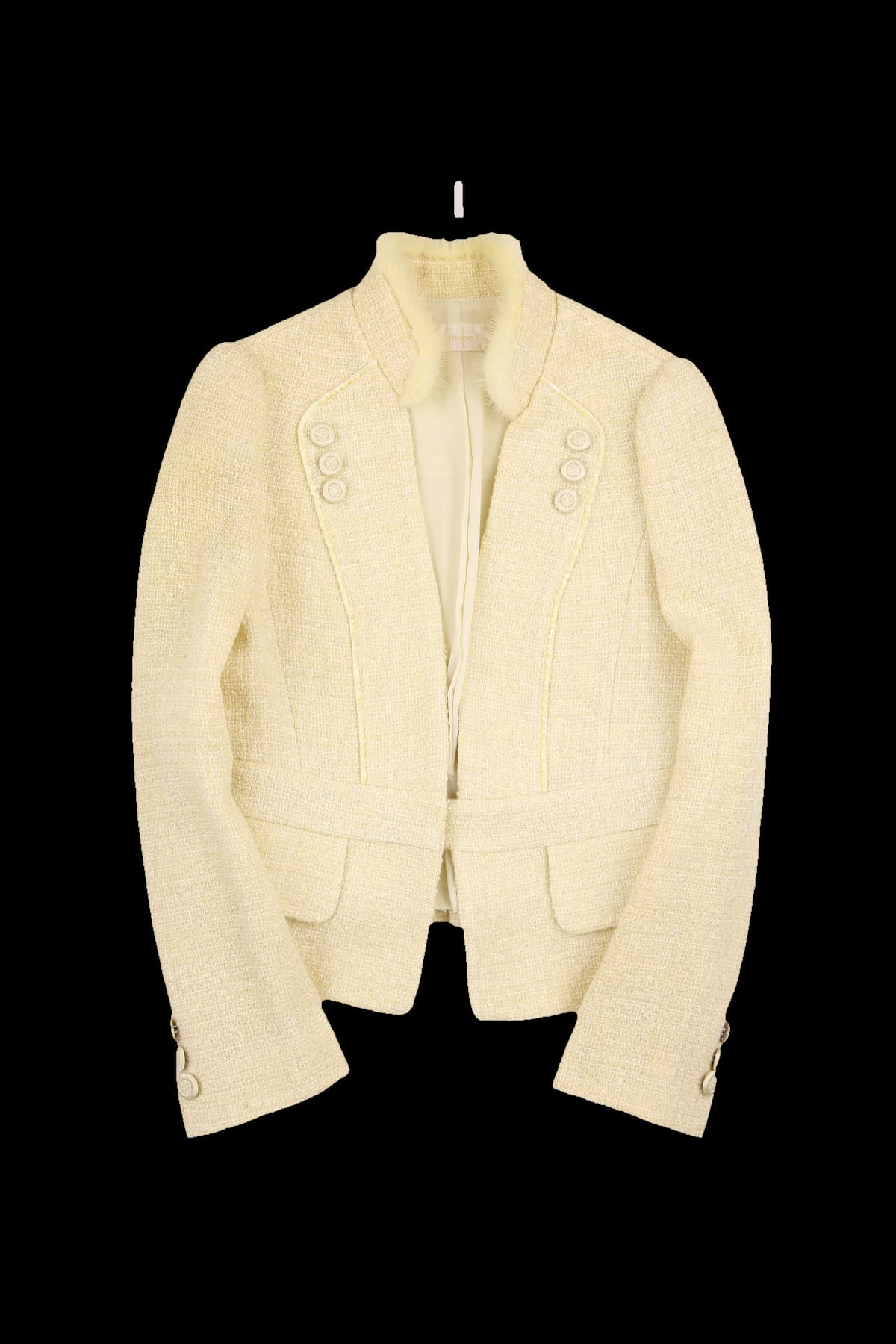 버튼 트위드 자켓