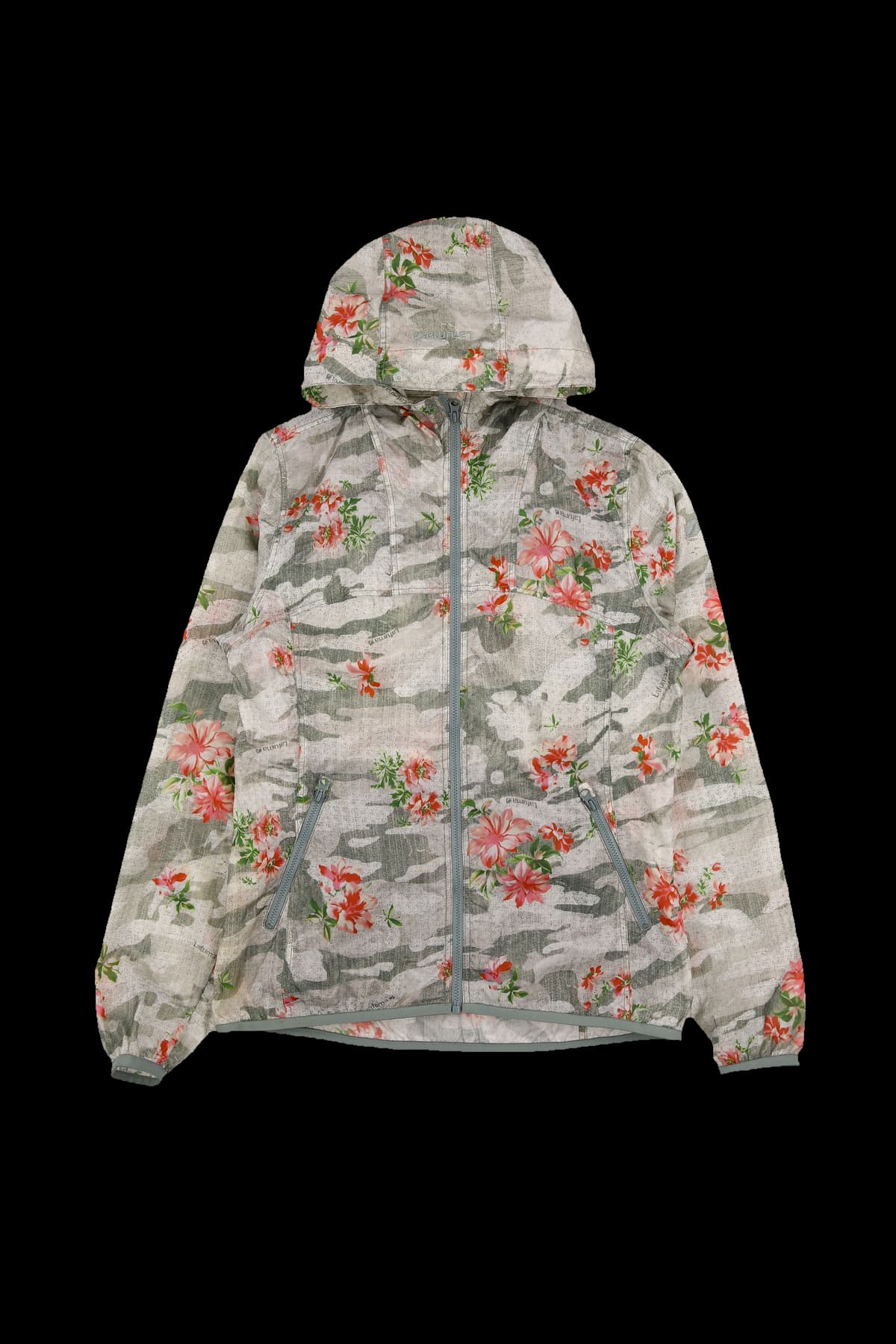 플라워 패턴 후드 바람막이