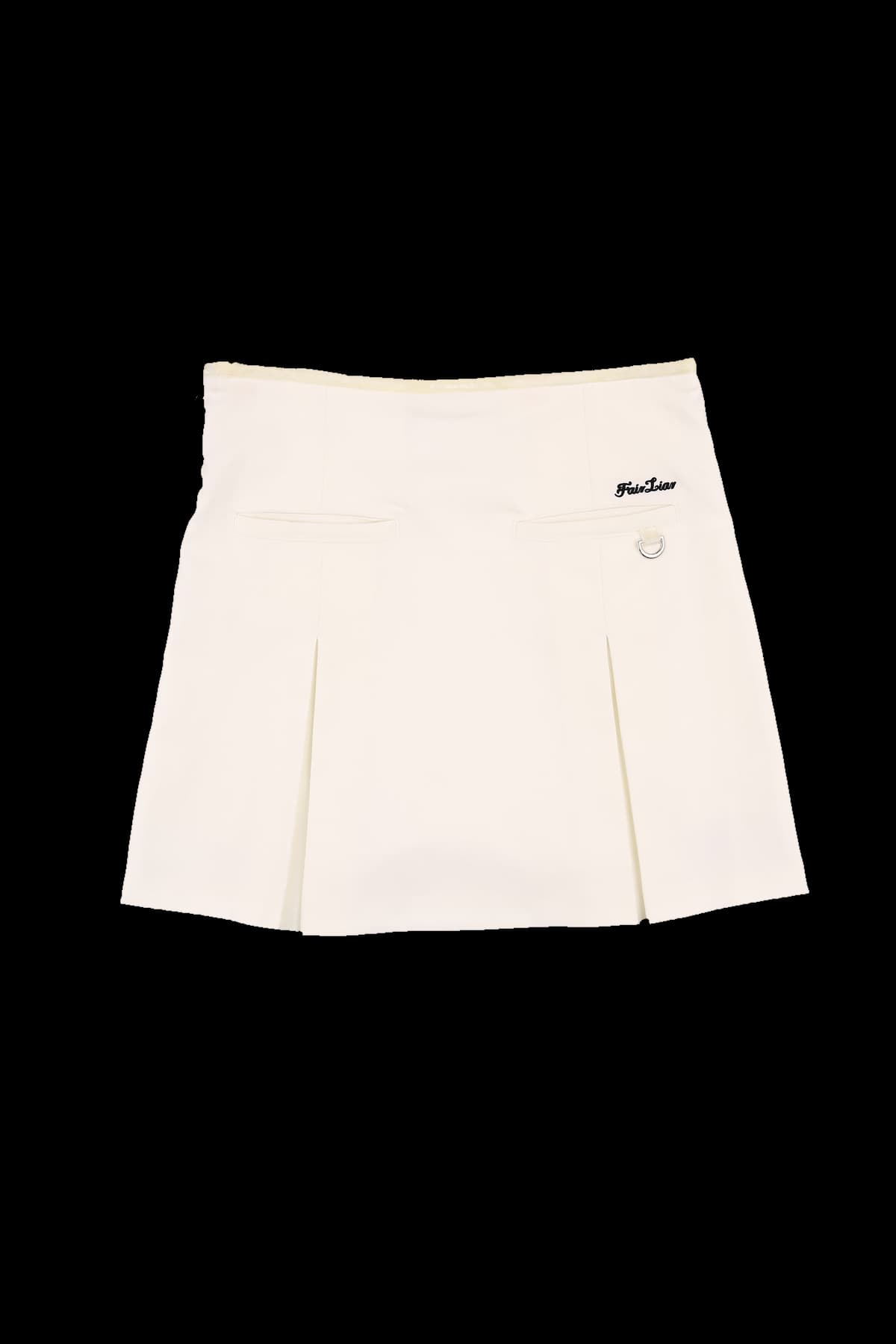 버튼 플리츠 스커트