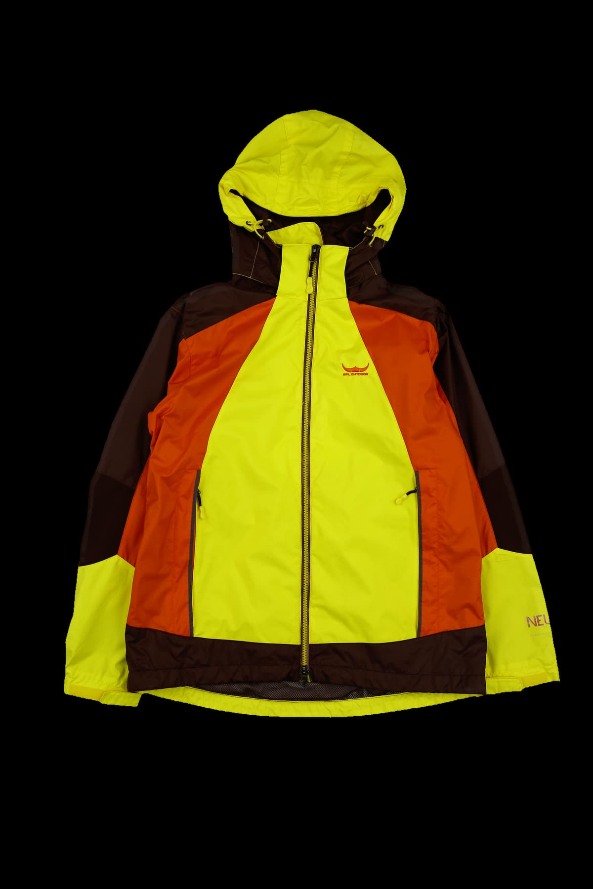 컬러 믹스 후드 자켓