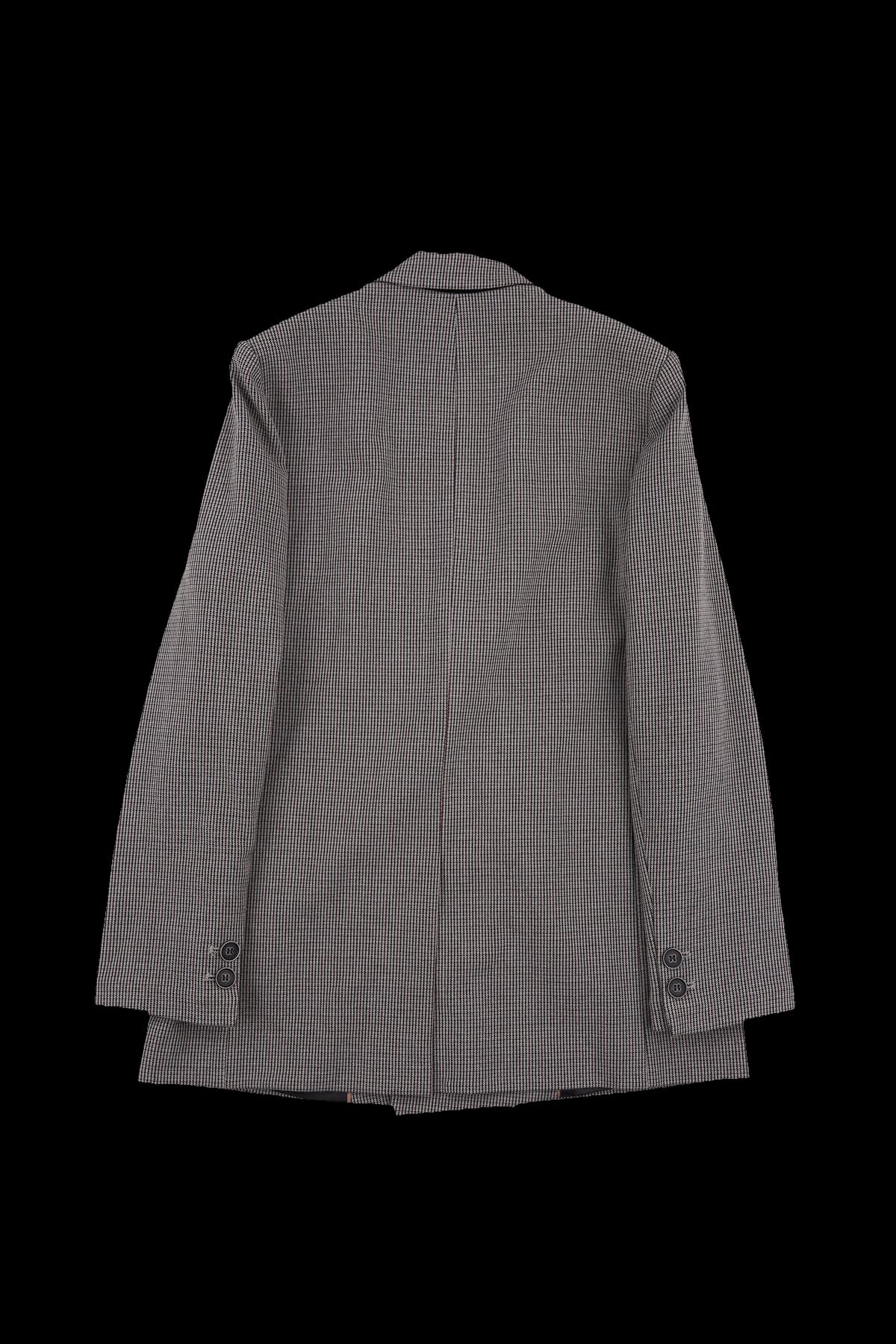 투버튼 체크 자켓