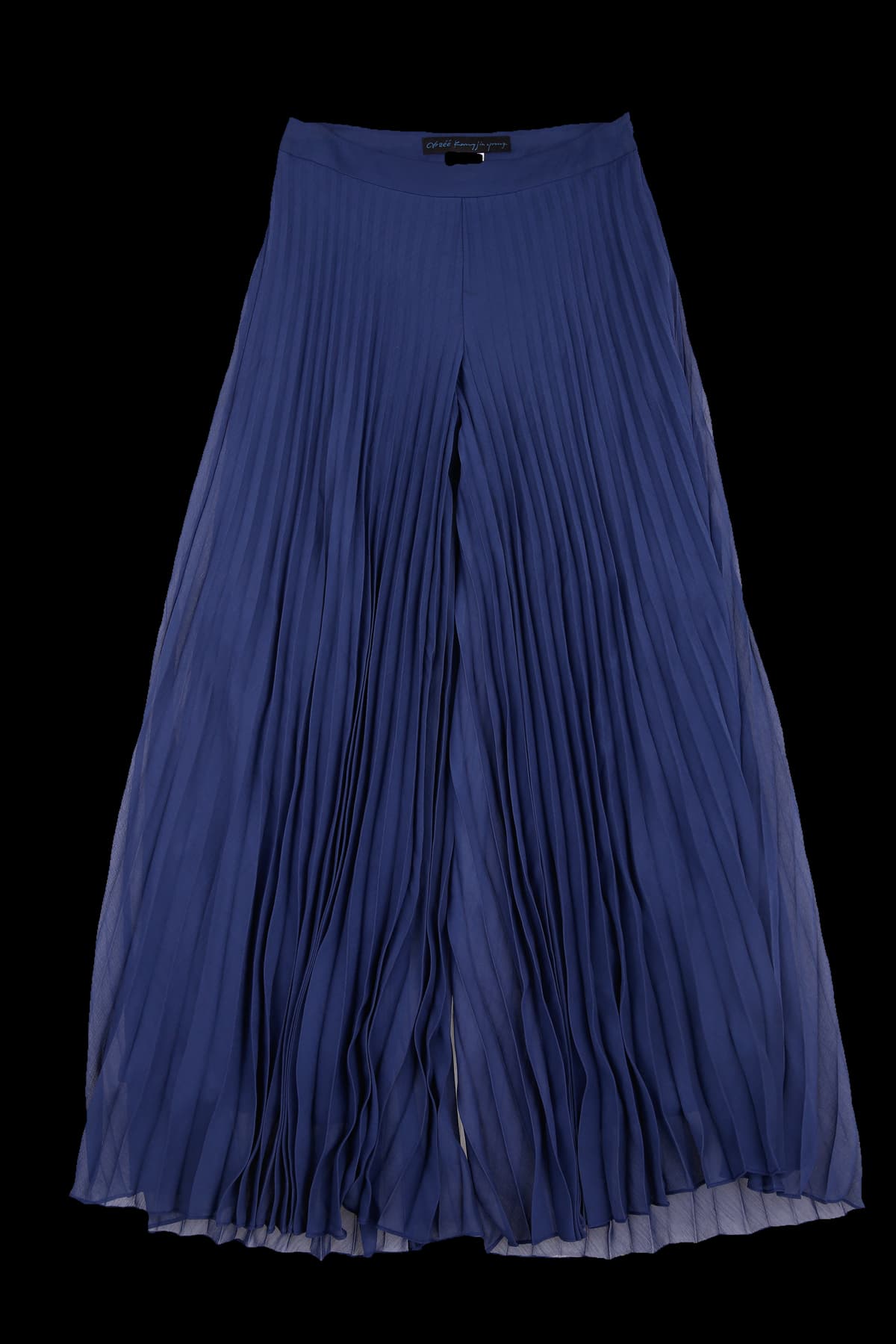 쉬폰 플리츠 와이드 팬츠