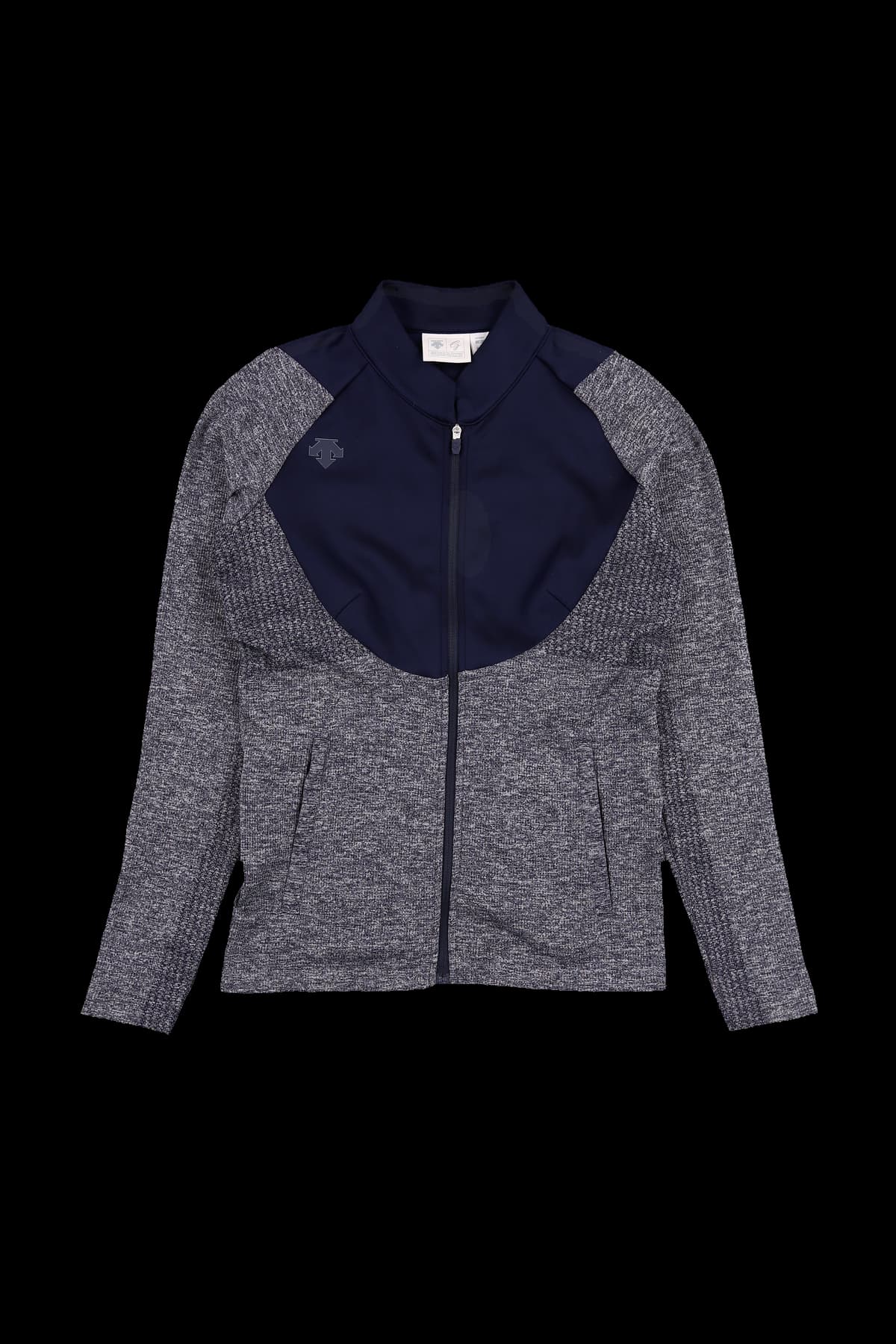 배색 집업 자켓