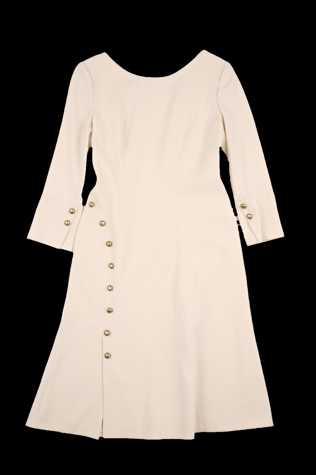 버튼 절개 라인 원피스