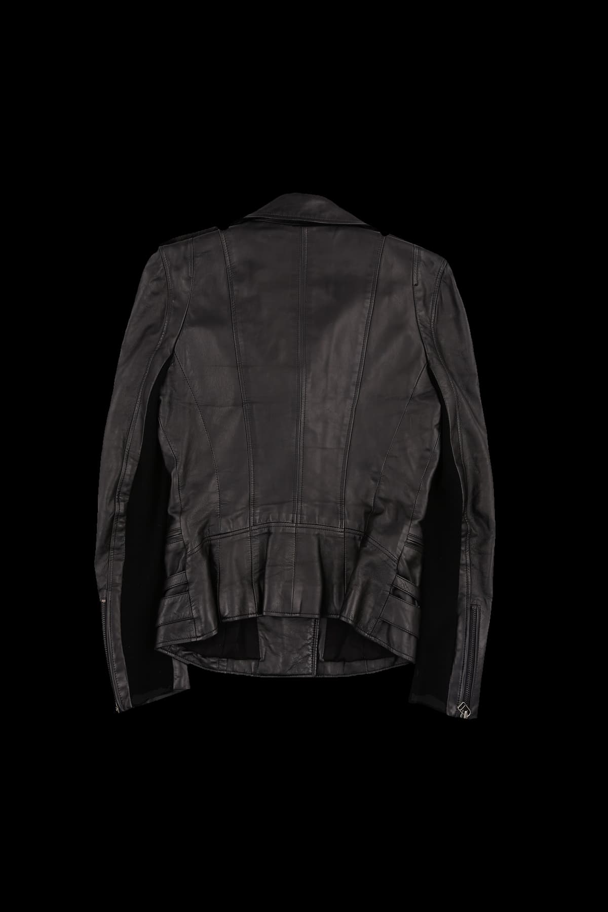 큐빅 스터드 장식 램스킨 자켓