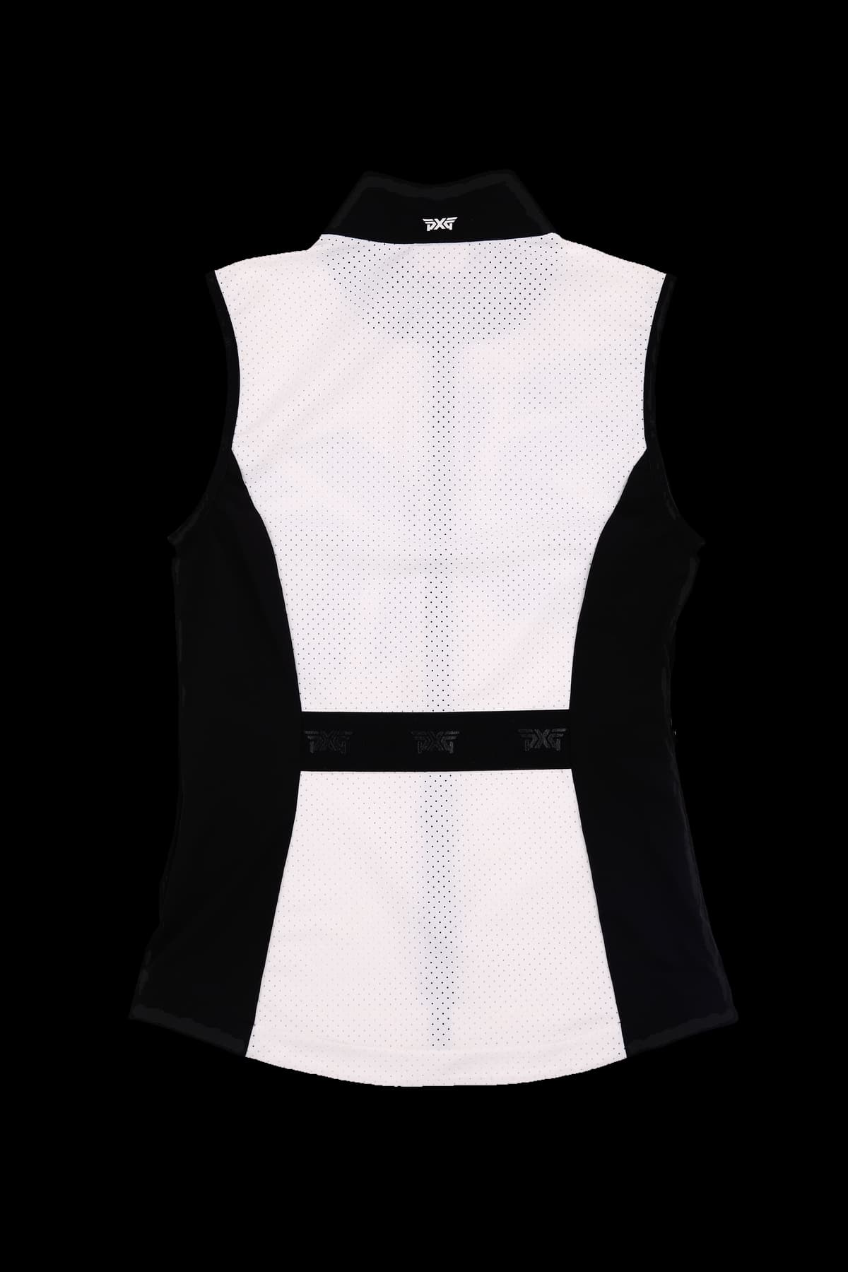 펀칭 슬리브리스 집업 베스트